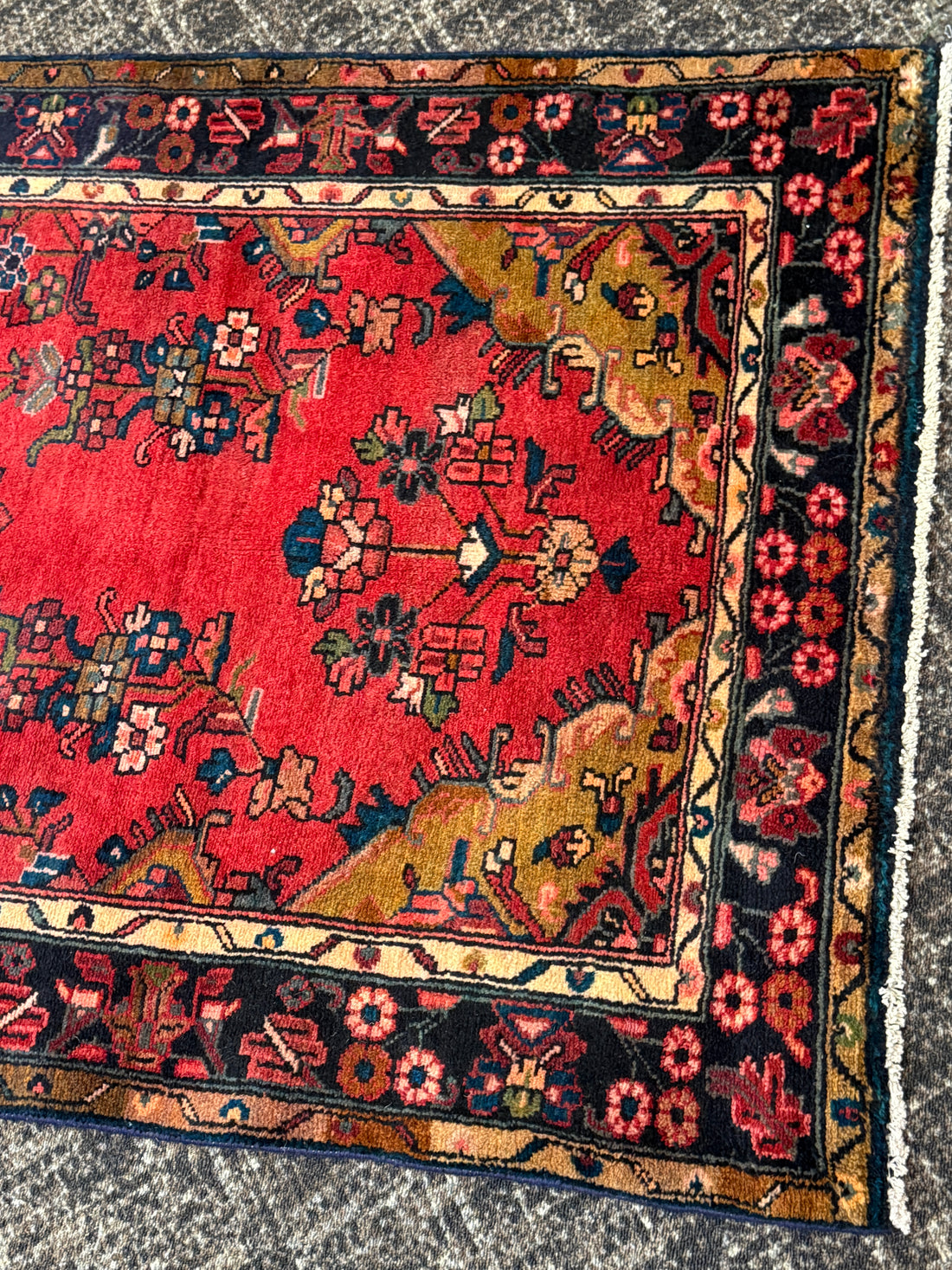 10.9' x 3.5' Ft. Authentic Persian Hamadan Tribal Hand Knotted Fine Wool Runner / Rug BR133