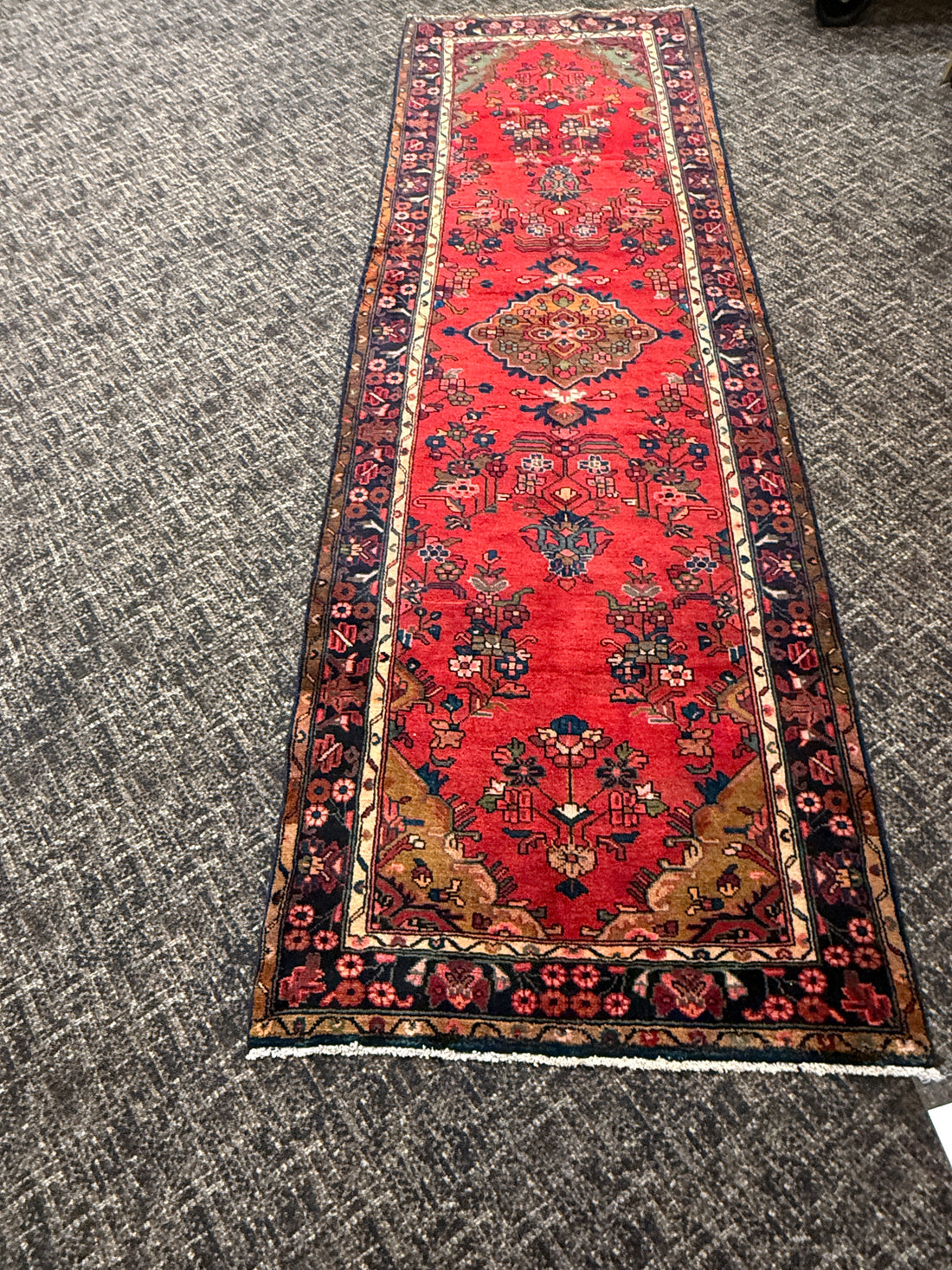 10.9' x 3.5' Ft. Authentic Persian Hamadan Tribal Hand Knotted Fine Wool Runner / Rug BR133