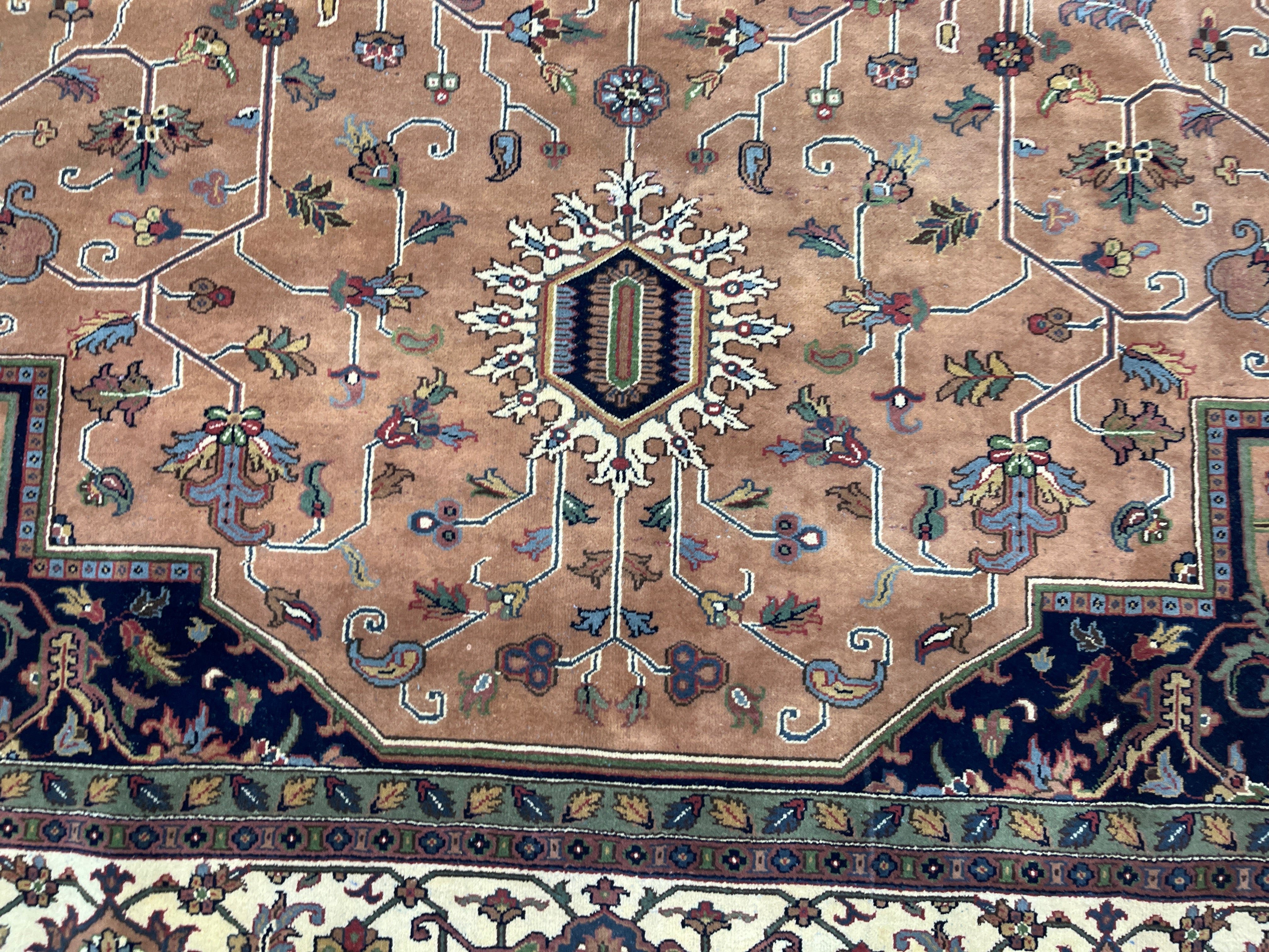 11' x 8' Ft. Authentic Vintage Persian Heriz Serapi Hand Knotted Wool Area Rug - BR3137