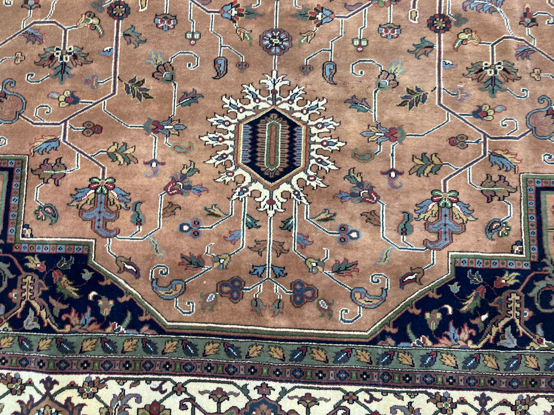 11' x 8' Ft. Authentic Vintage Persian Heriz Serapi Hand Knotted Wool Area Rug - BR3137