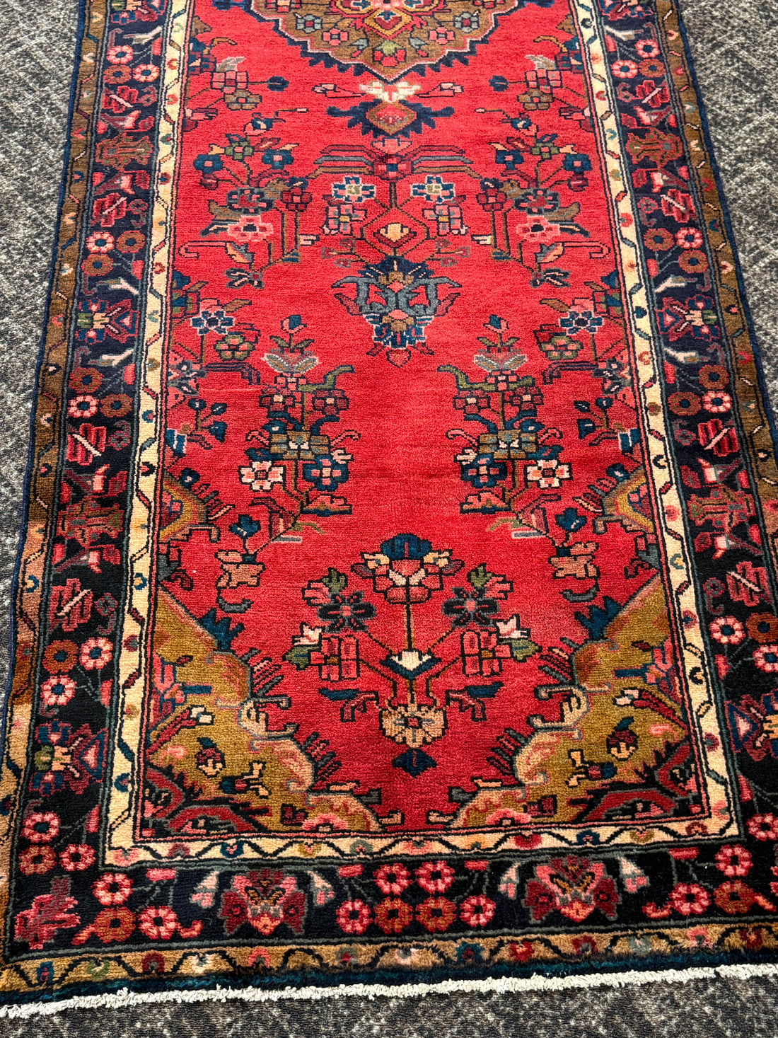 10.9' x 3.5' Ft. Authentic Persian Hamadan Tribal Hand Knotted Fine Wool Runner / Rug BR133