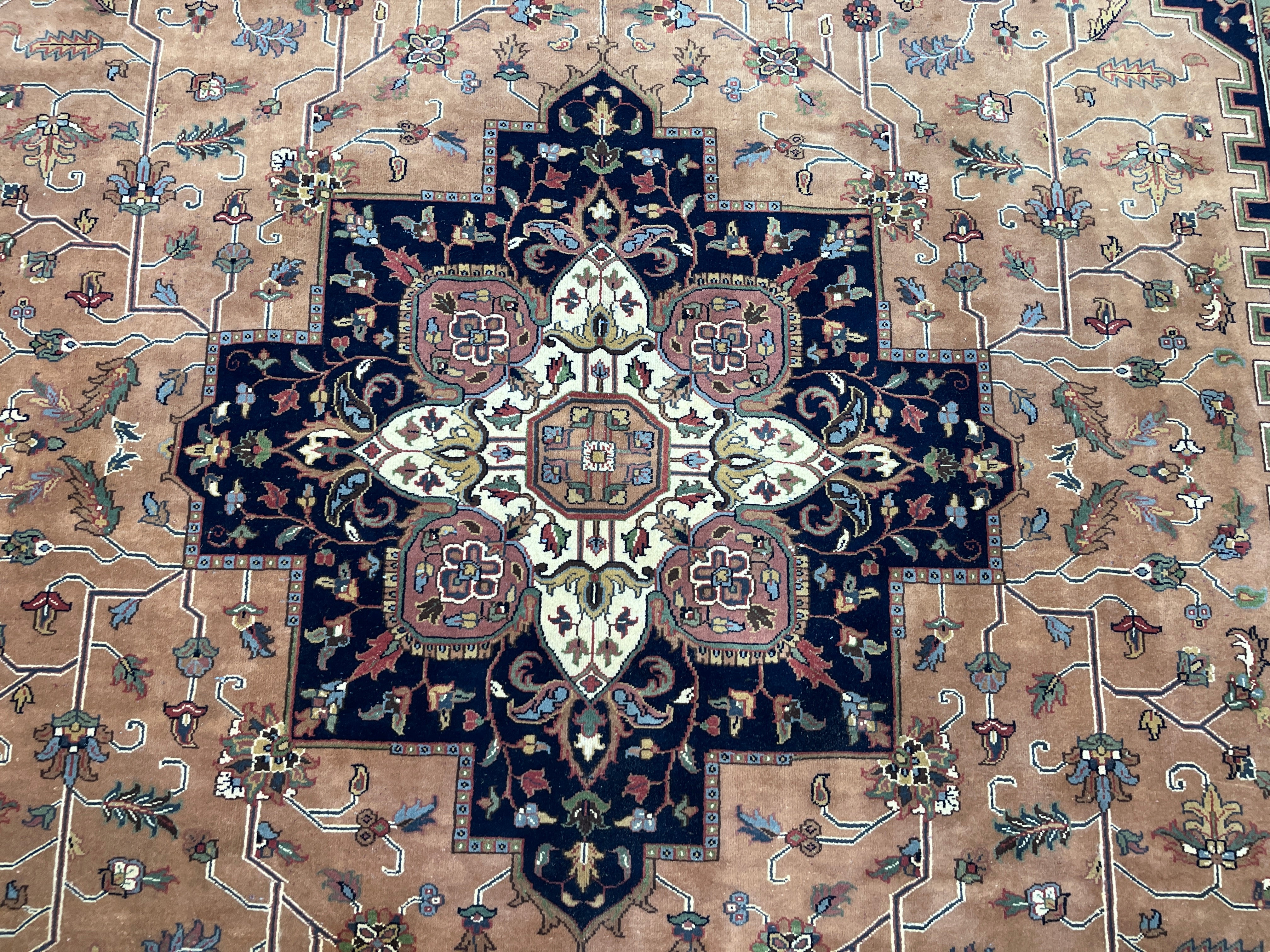 11' x 8' Ft. Authentic Vintage Persian Heriz Serapi Hand Knotted Wool Area Rug - BR3137