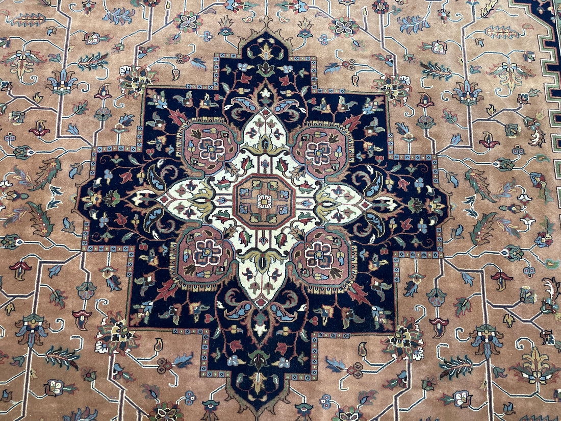 11' x 8' Ft. Authentic Vintage Persian Heriz Serapi Hand Knotted Wool Area Rug - BR3137