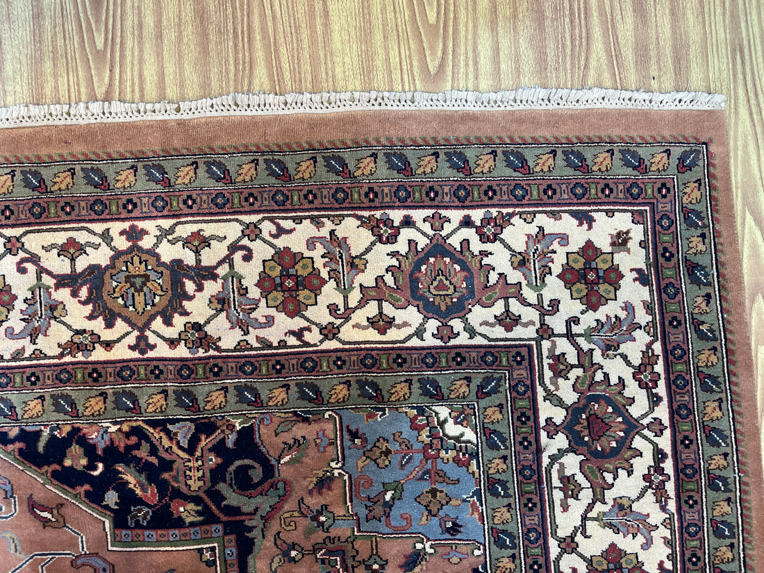 11' x 8' Ft. Authentic Vintage Persian Heriz Serapi Hand Knotted Wool Area Rug - BR3137