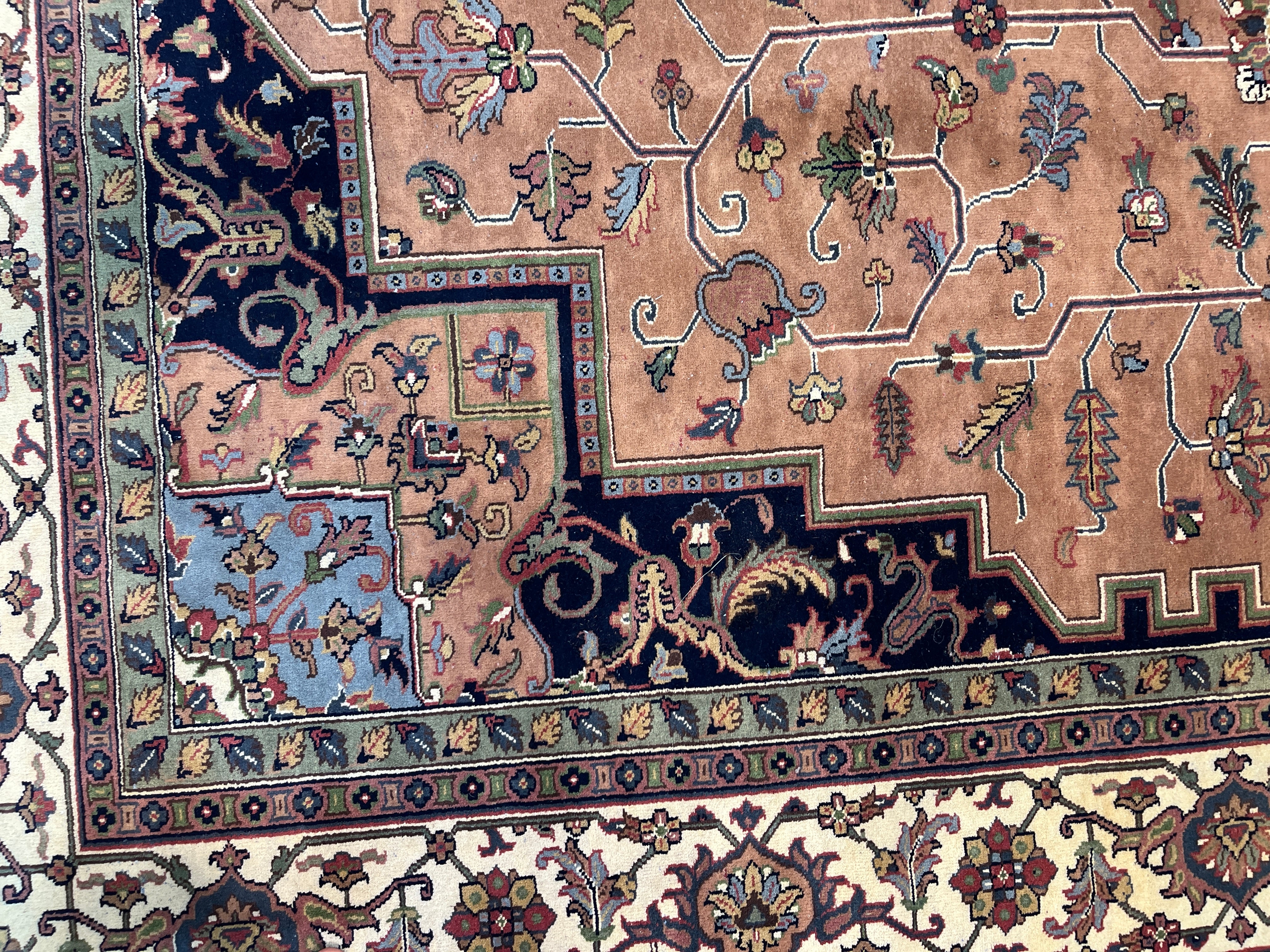 11' x 8' Ft. Authentic Vintage Persian Heriz Serapi Hand Knotted Wool Area Rug - BR3137