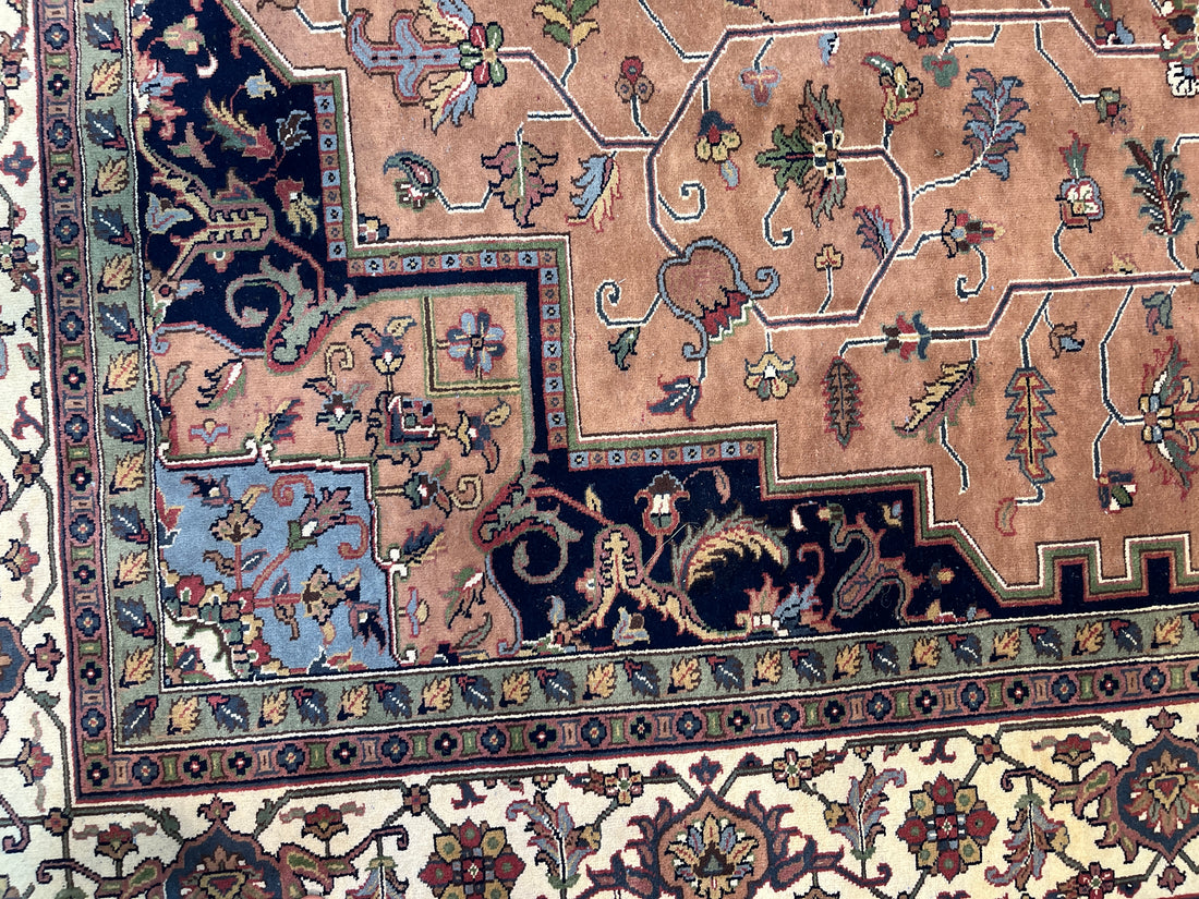 11' x 8' Ft. Authentic Vintage Persian Heriz Serapi Hand Knotted Wool Area Rug - BR3137