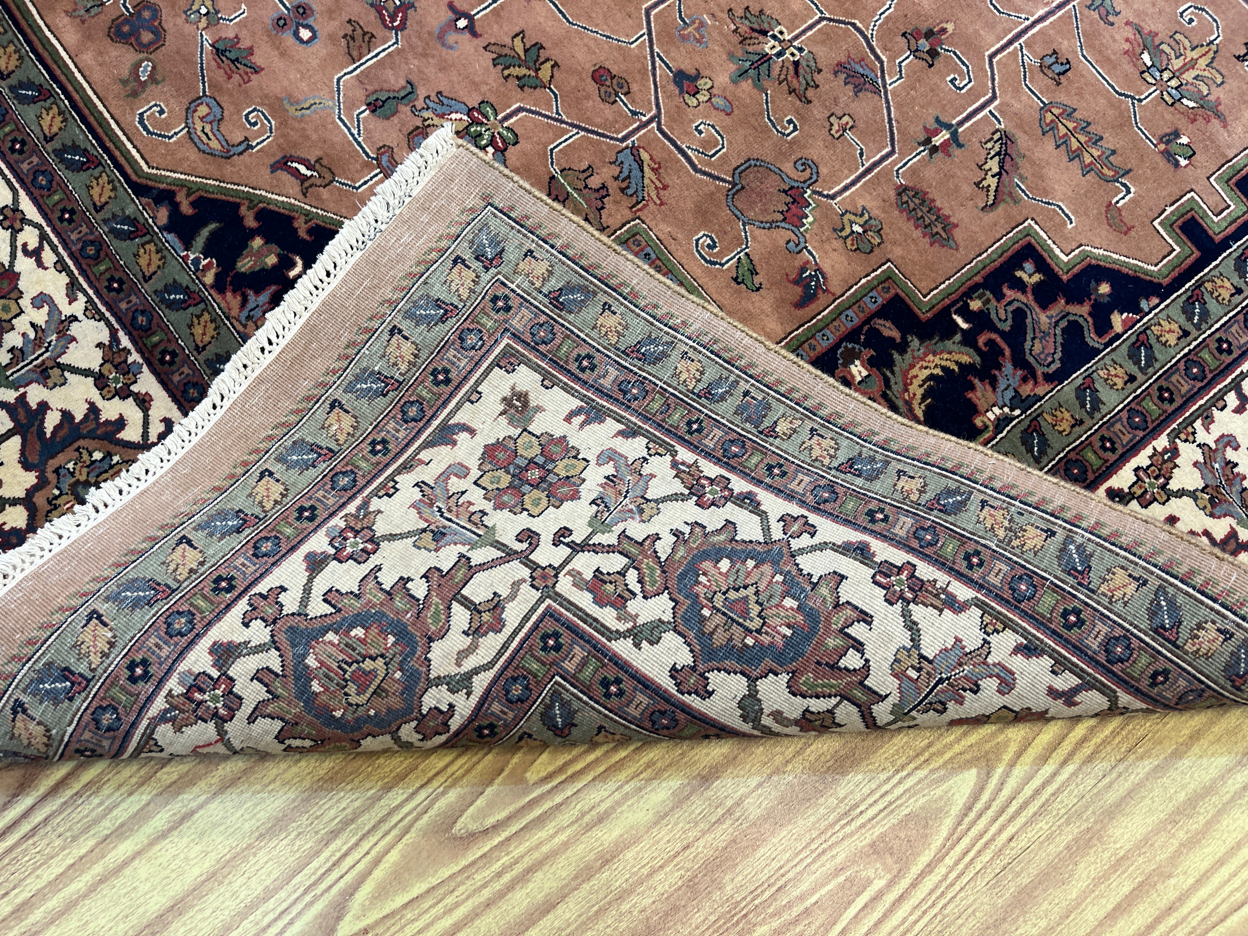11' x 8' Ft. Authentic Vintage Persian Heriz Serapi Hand Knotted Wool Area Rug - BR3137