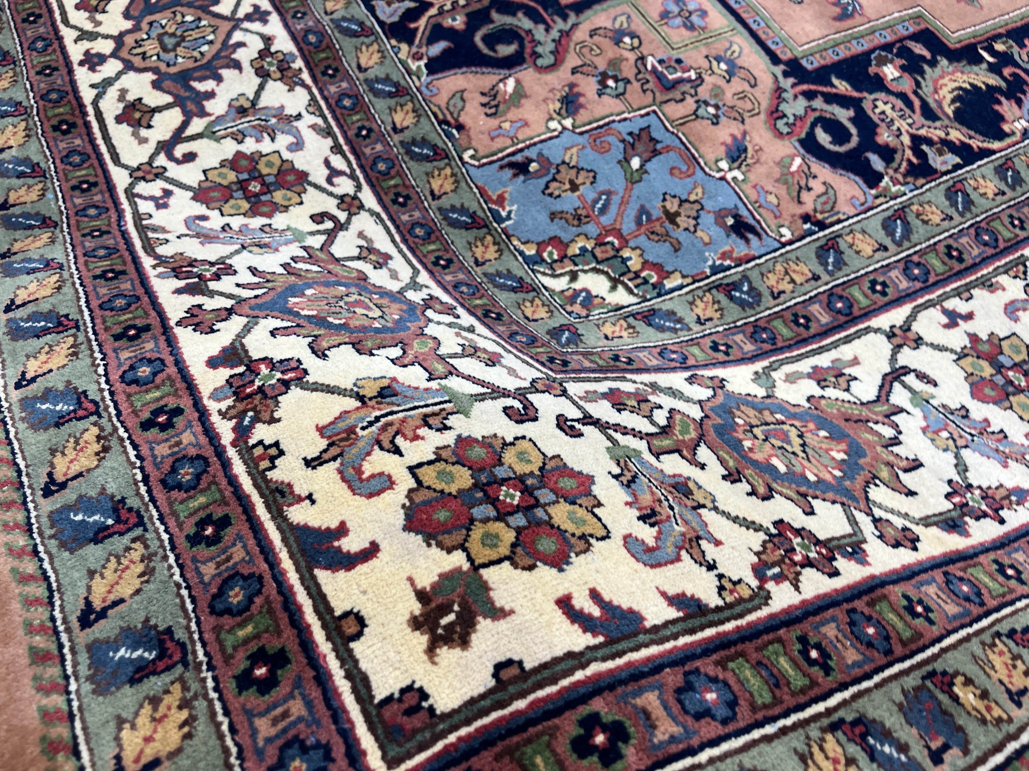 11' x 8' Ft. Authentic Vintage Persian Heriz Serapi Hand Knotted Wool Area Rug - BR3137