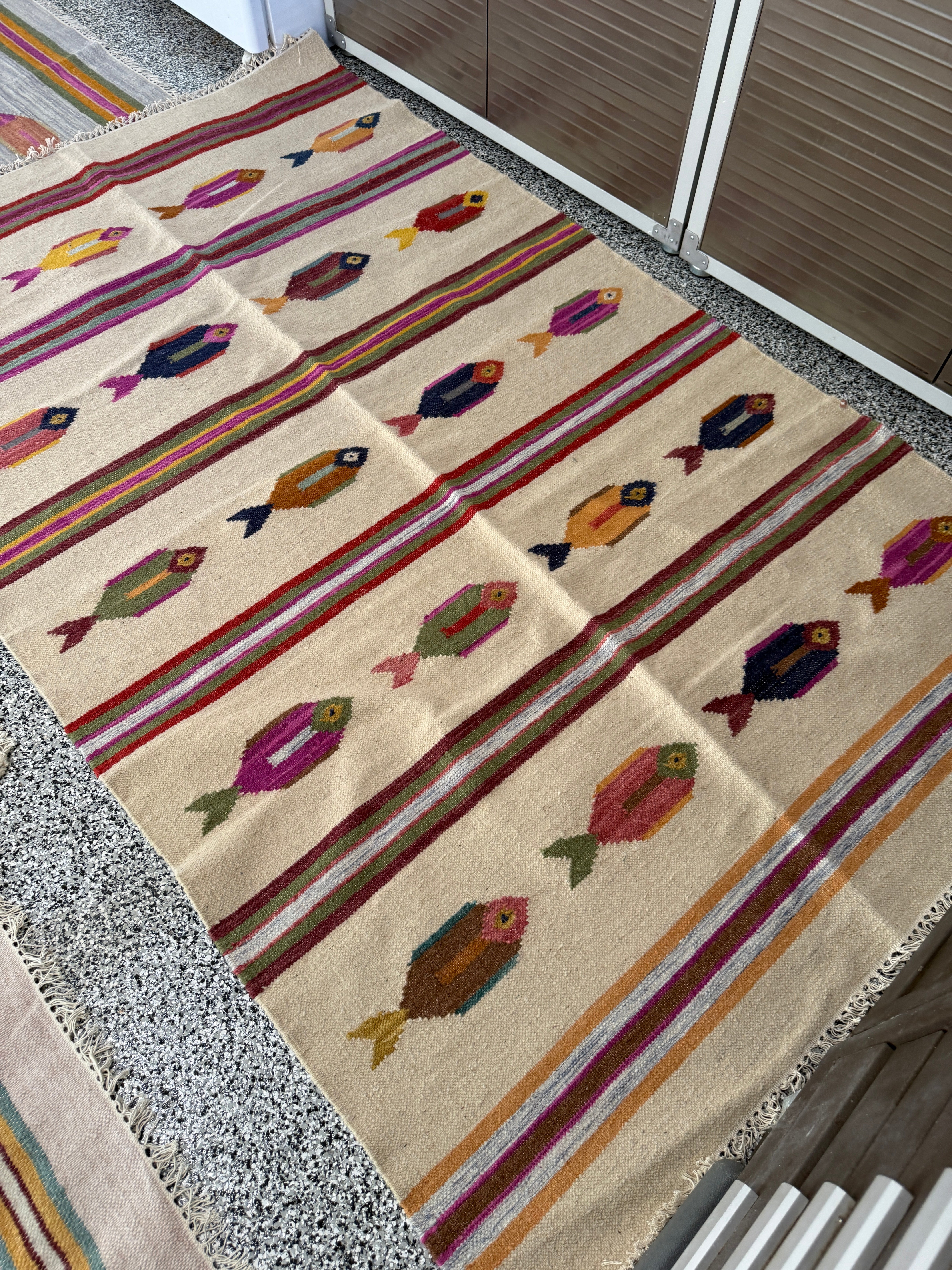 5' x 8' Ft. Fun Colorful Fish Design Turkish Oushak Hand Knotted Wool Area Rug - BR3127