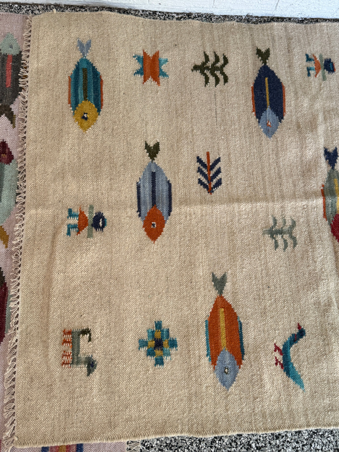 6' x 9' Ft. Fun Colorful FISH / FARM Design Turkish Oushak Hand Knotted Wool Area Rug - BR3129