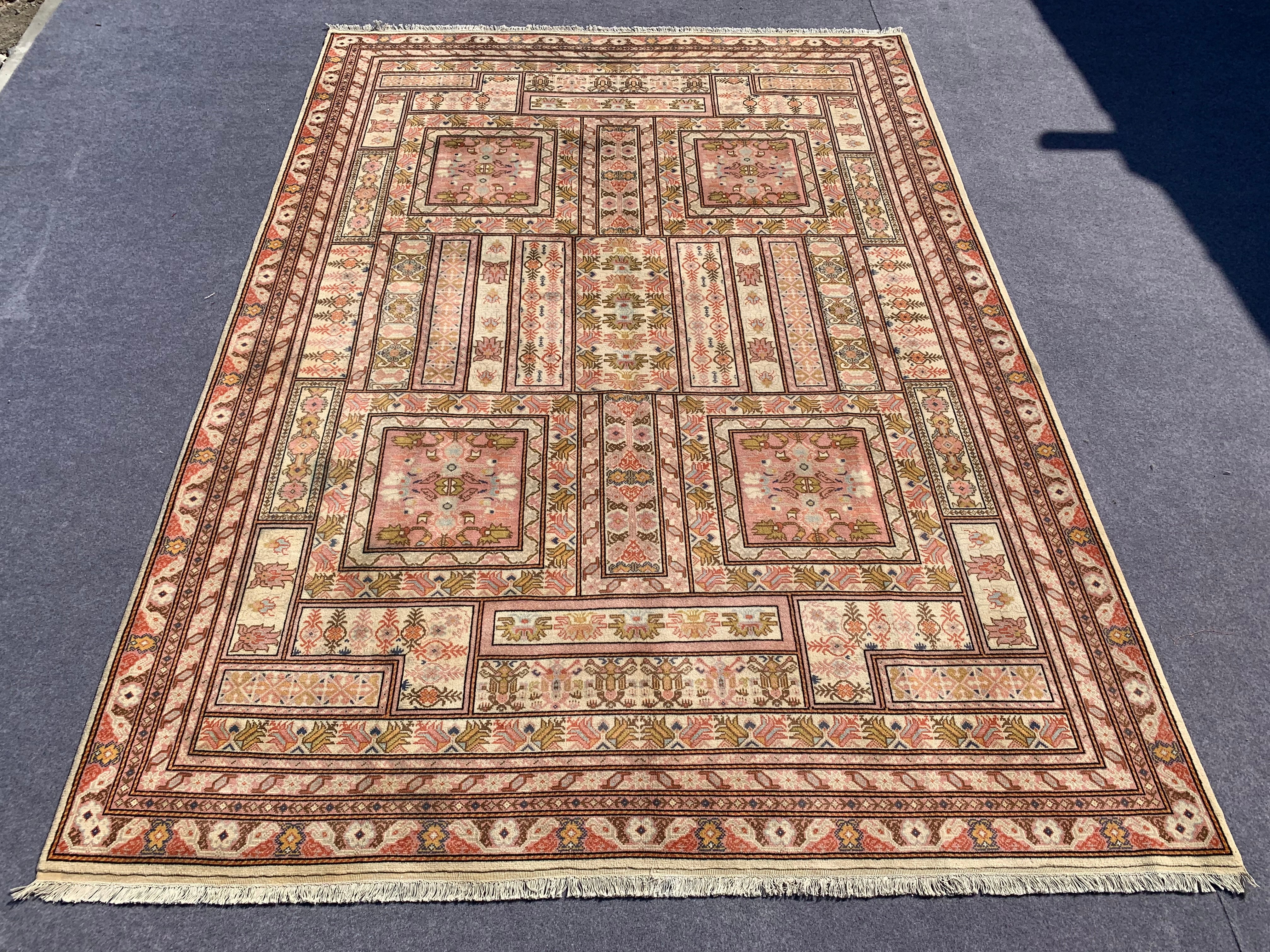 11' x 8' Ft. Authentic Moroccan Geometric Design Hand Knotted Fine Wool Large Area Rug BR2509