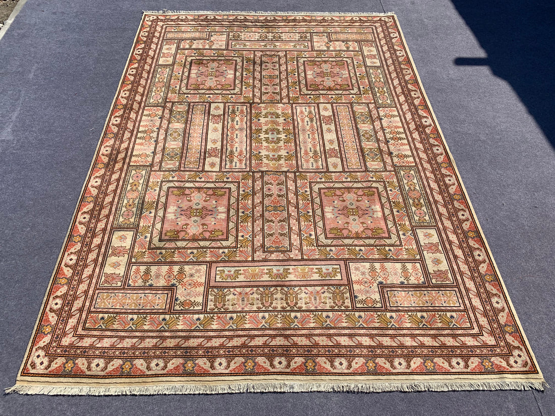11' x 8' Ft. Authentic Moroccan Geometric Design Hand Knotted Fine Wool Large Area Rug BR2509