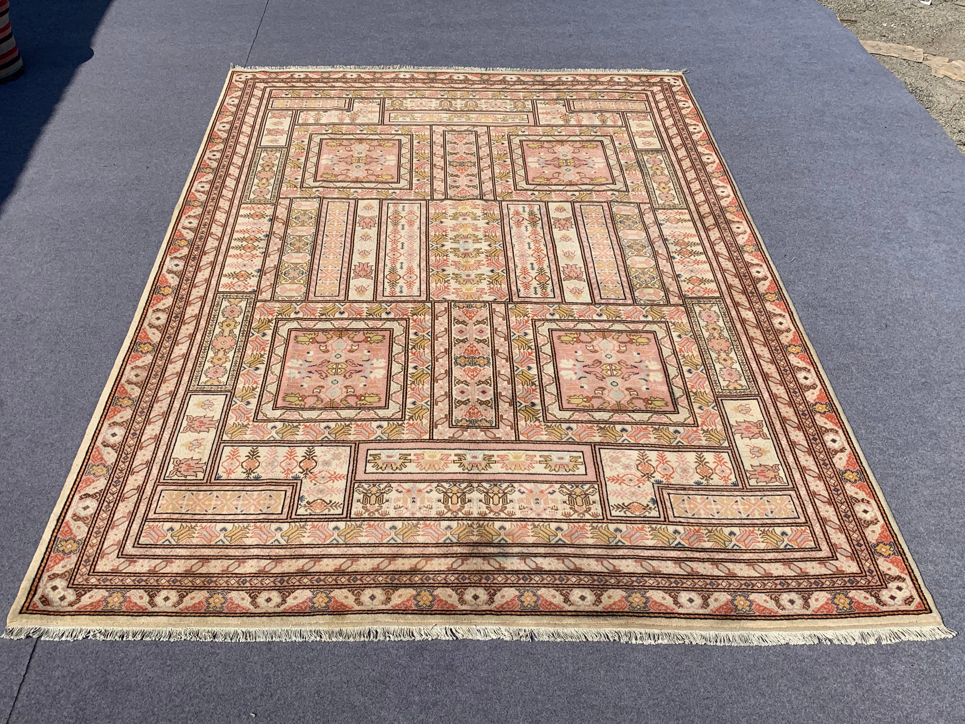 11' x 8' Ft. Authentic Moroccan Geometric Design Hand Knotted Fine Wool Large Area Rug BR2509