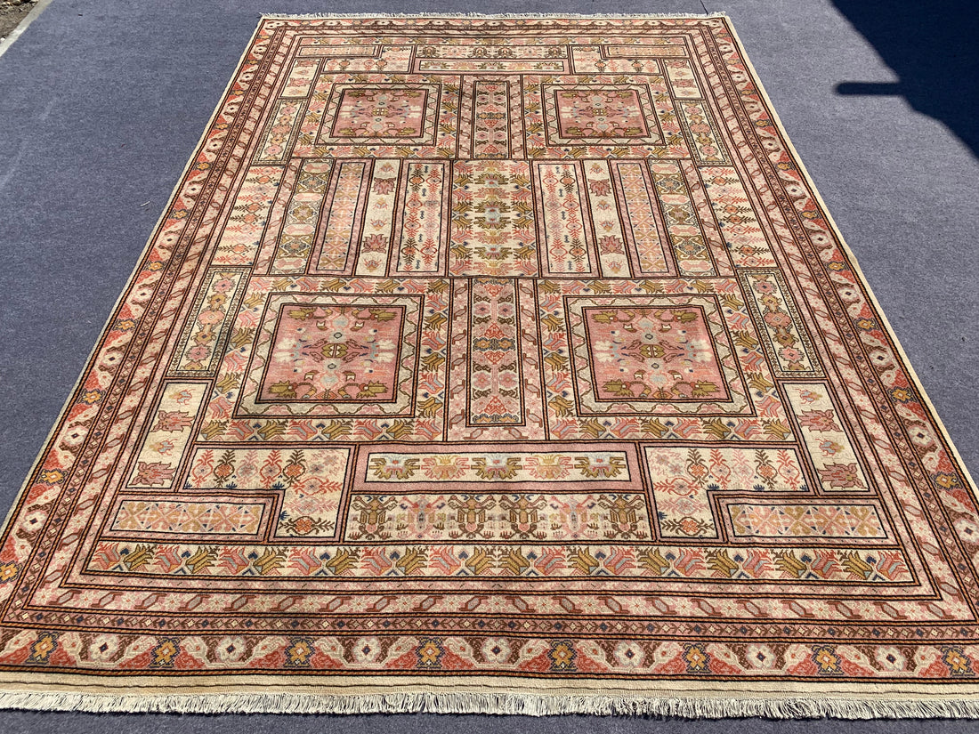 11' x 8' Ft. Authentic Moroccan Geometric Design Hand Knotted Fine Wool Large Area Rug BR2509