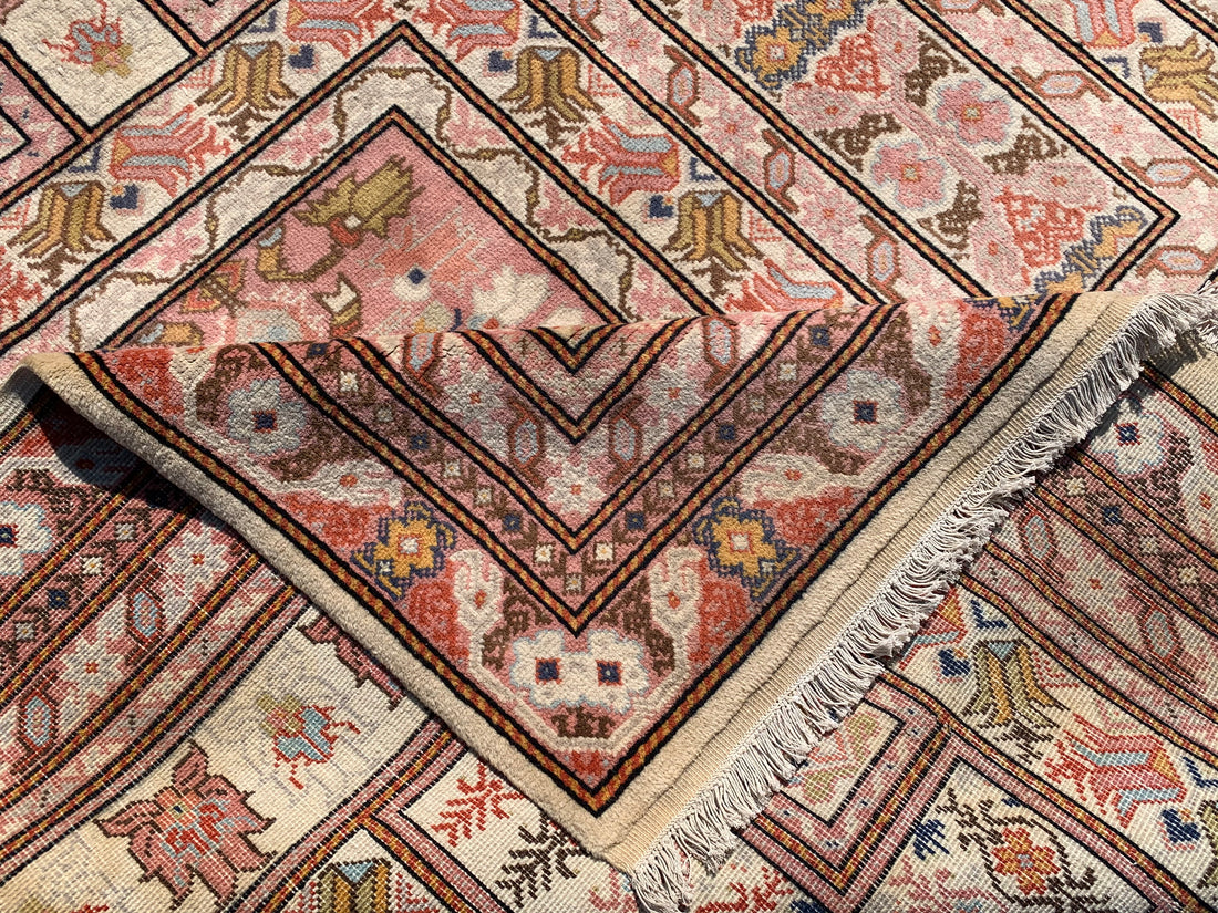 11' x 8' Ft. Authentic Moroccan Geometric Design Hand Knotted Fine Wool Large Area Rug BR2509