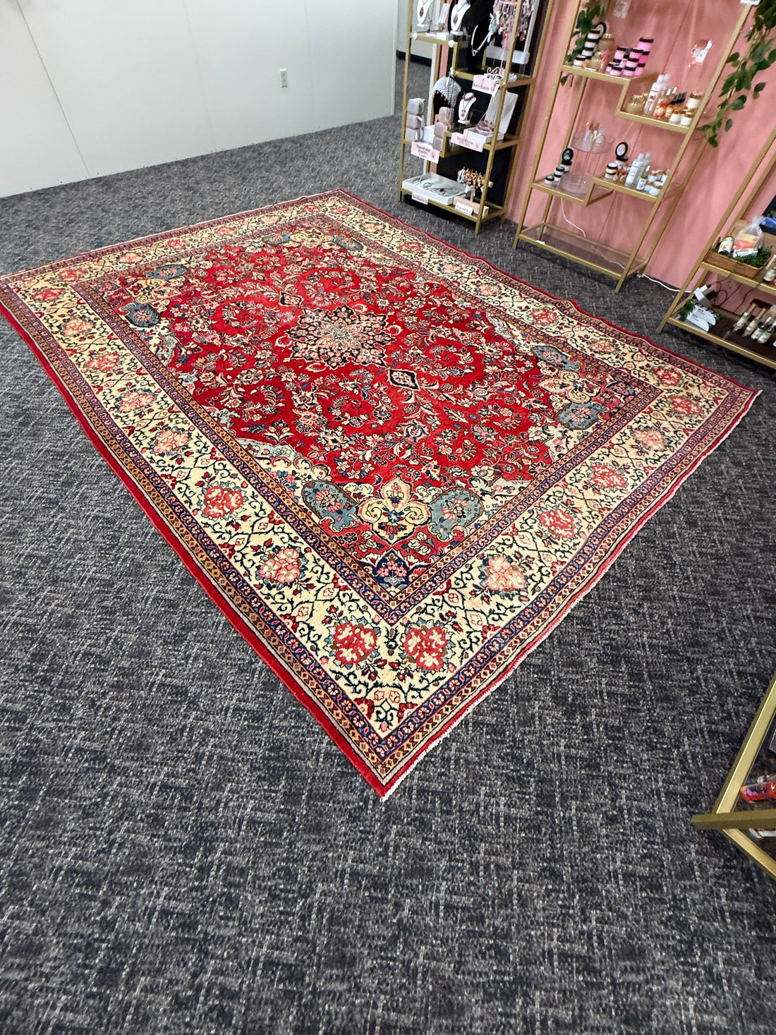 9' x 12' Ft. Authentic Vintage Persian Kashan Hand Knotted Wool Area Rug - BR3133