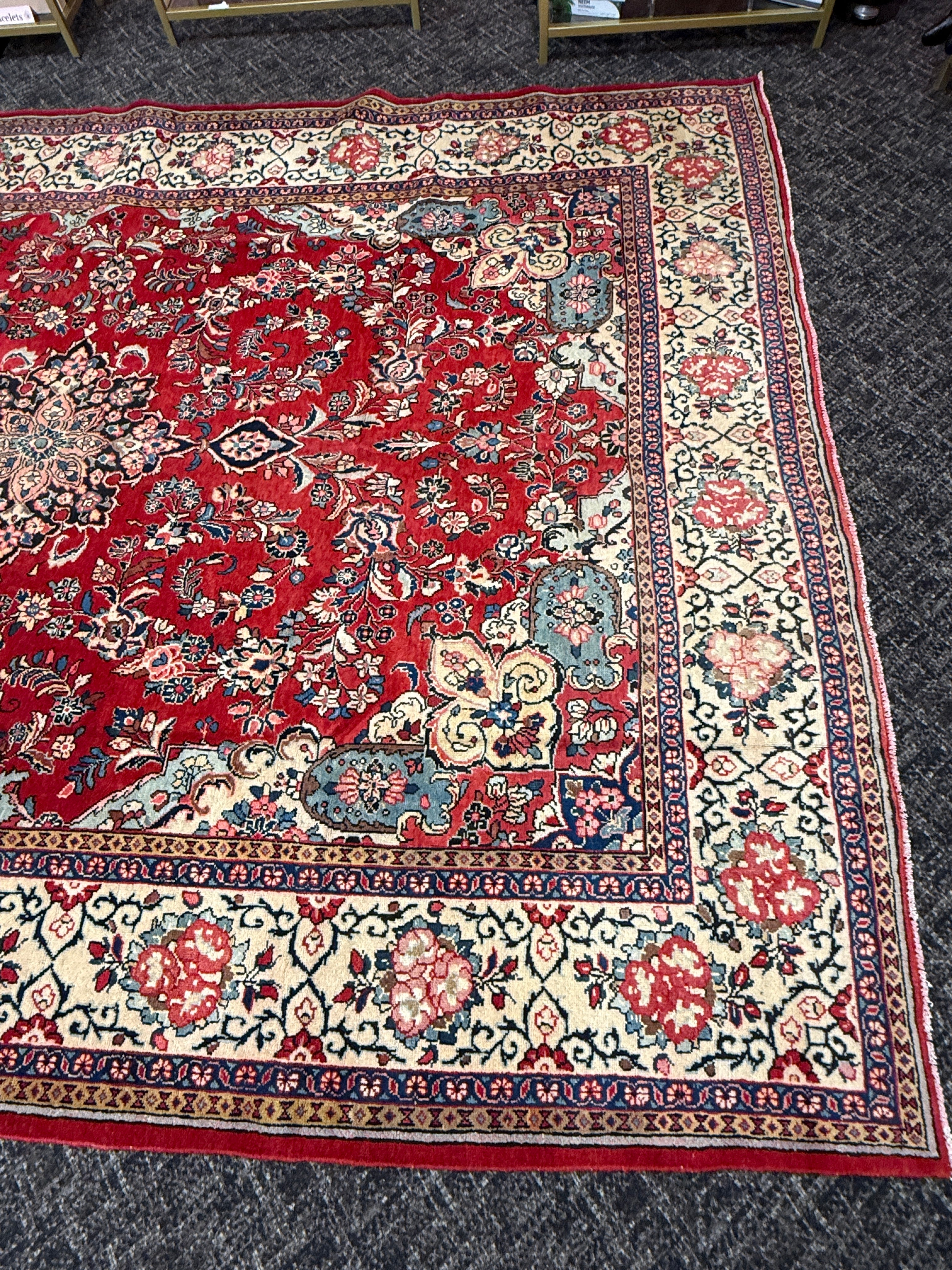 9' x 12' Ft. Authentic Vintage Persian Kashan Hand Knotted Wool Area Rug - BR3133