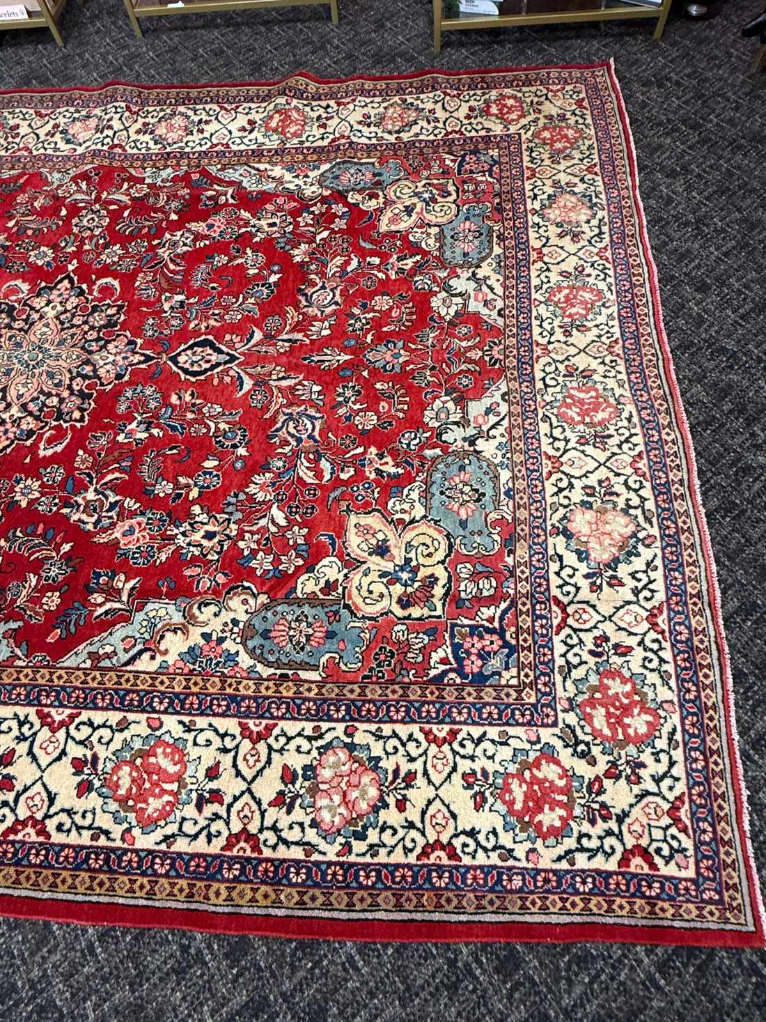 9' x 12' Ft. Authentic Vintage Persian Kashan Hand Knotted Wool Area Rug - BR3133