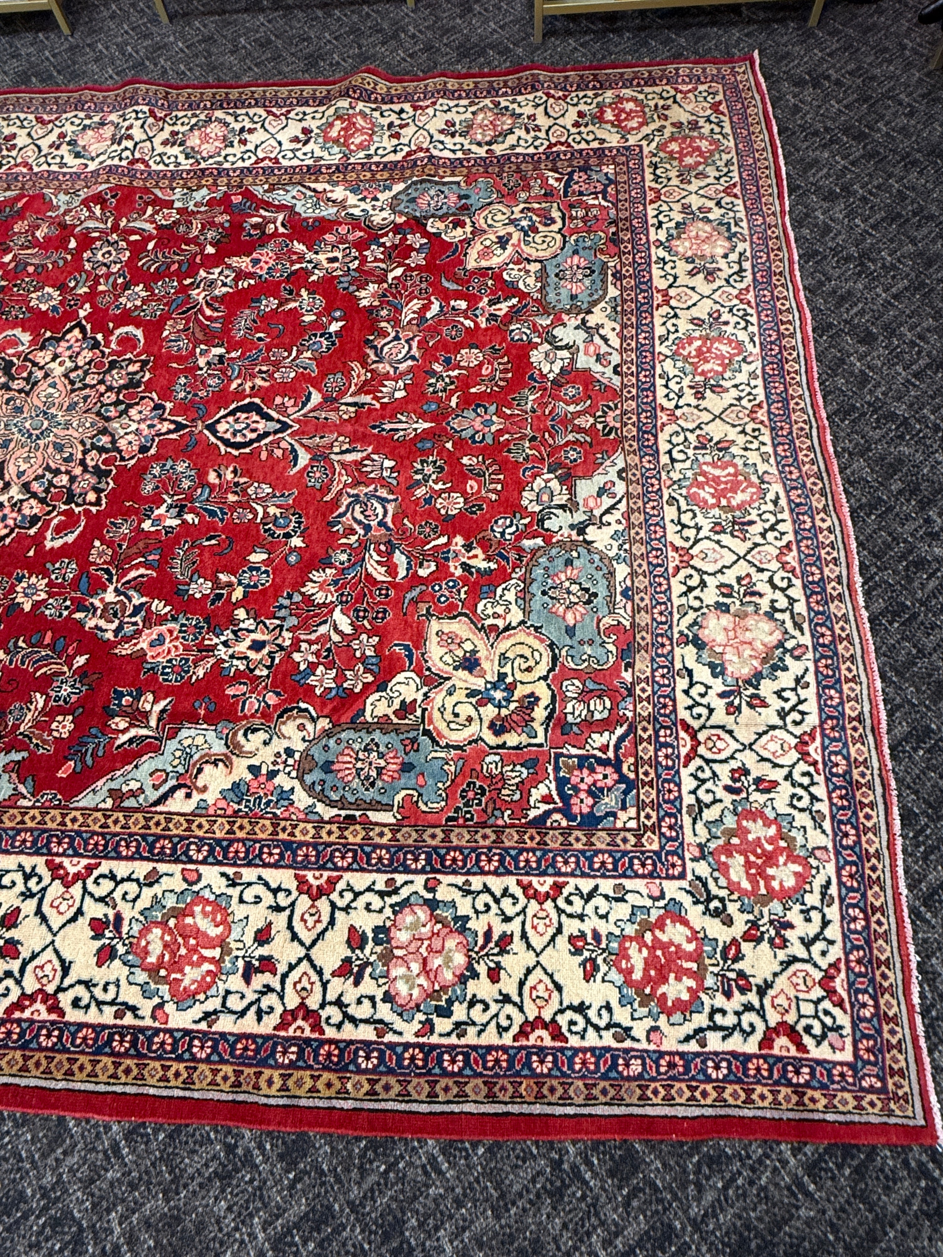9' x 12' Ft. Authentic Vintage Persian Kashan Hand Knotted Wool Area Rug - BR3133