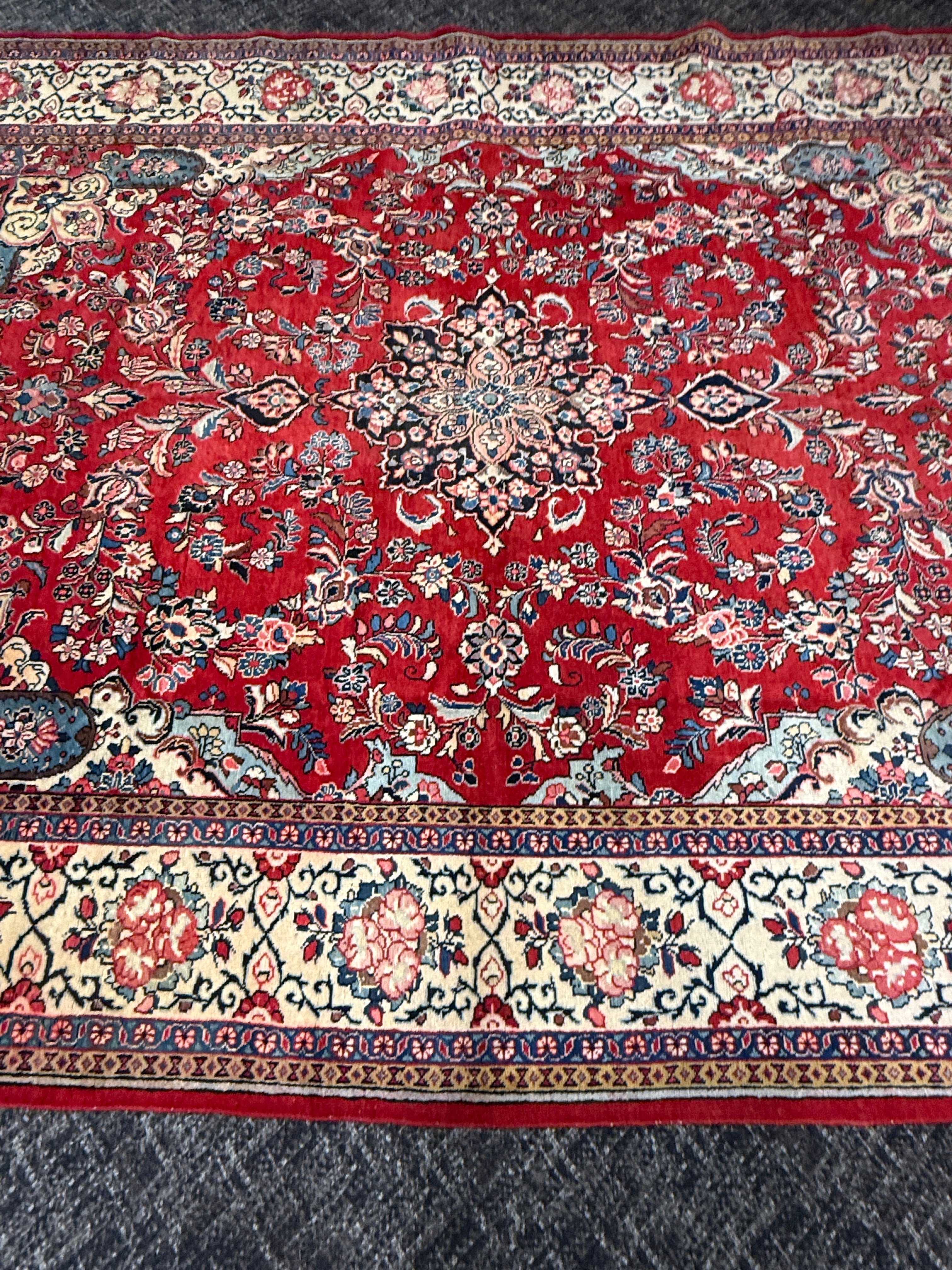 9' x 12' Ft. Authentic Vintage Persian Kashan Hand Knotted Wool Area Rug - BR3133