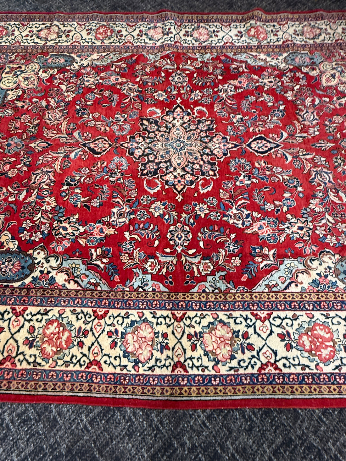 9' x 12' Ft. Authentic Vintage Persian Kashan Hand Knotted Wool Area Rug - BR3133