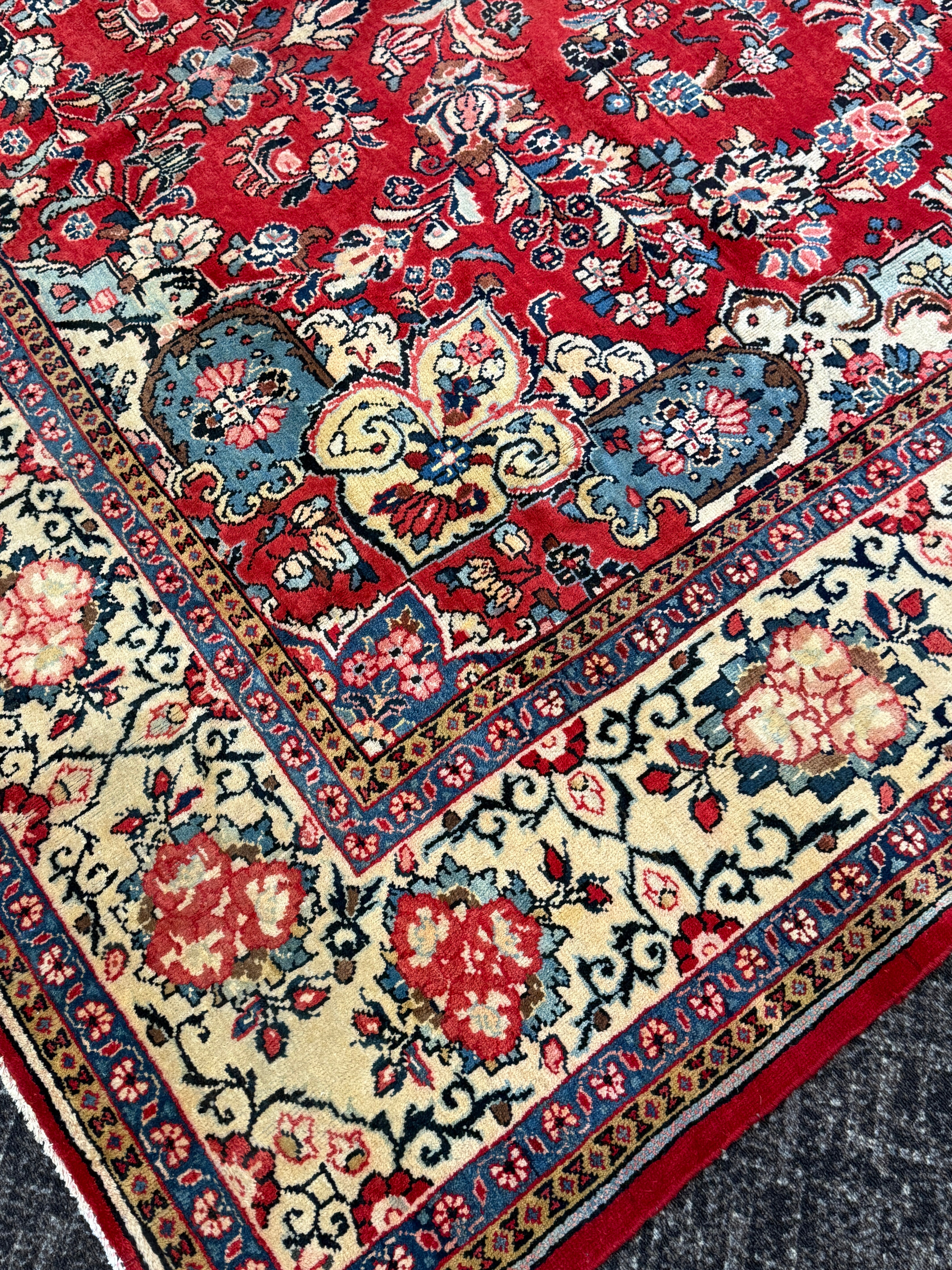 9' x 12' Ft. Authentic Vintage Persian Kashan Hand Knotted Wool Area Rug - BR3133