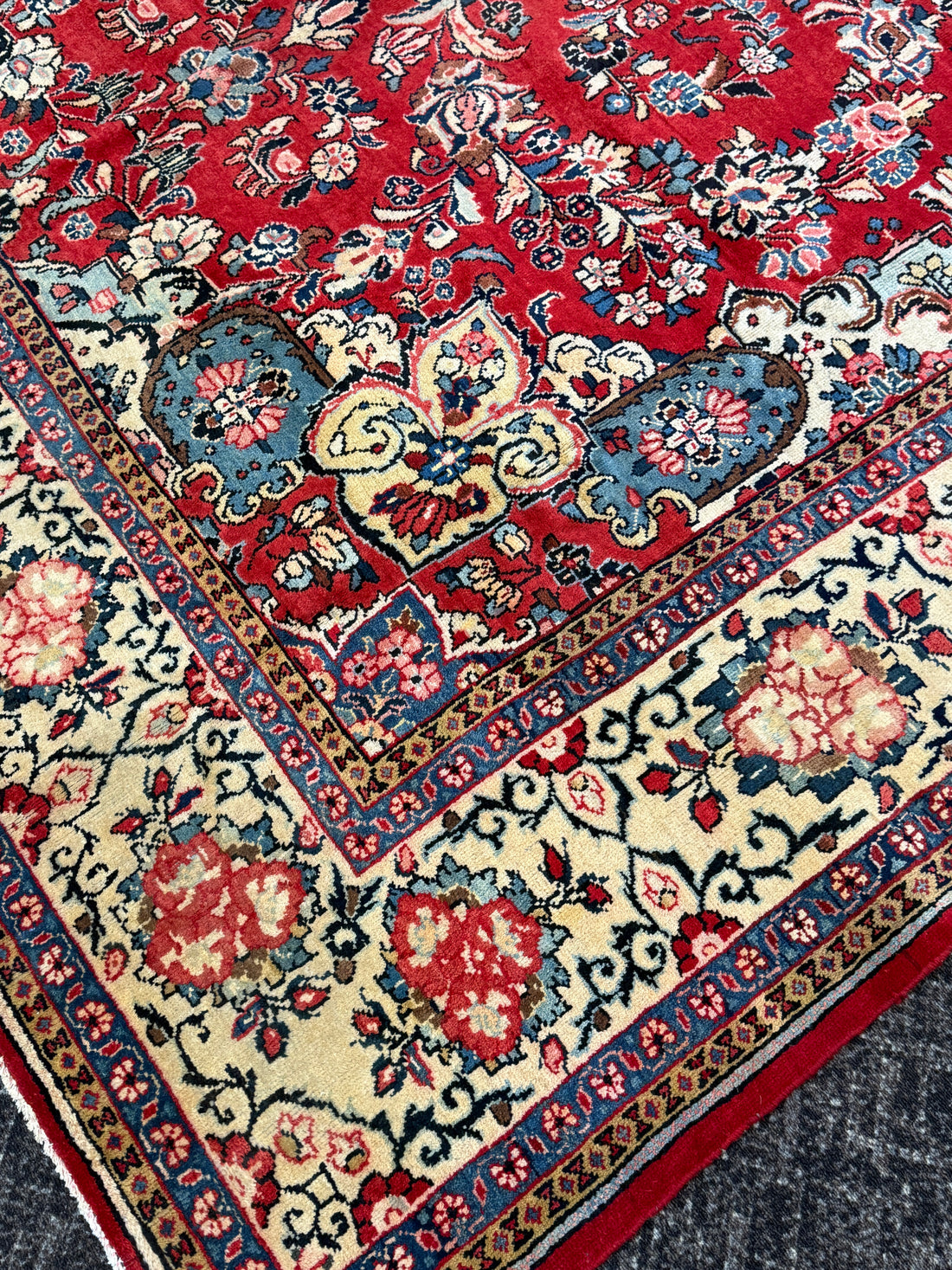 9' x 12' Ft. Authentic Vintage Persian Kashan Hand Knotted Wool Area Rug - BR3133