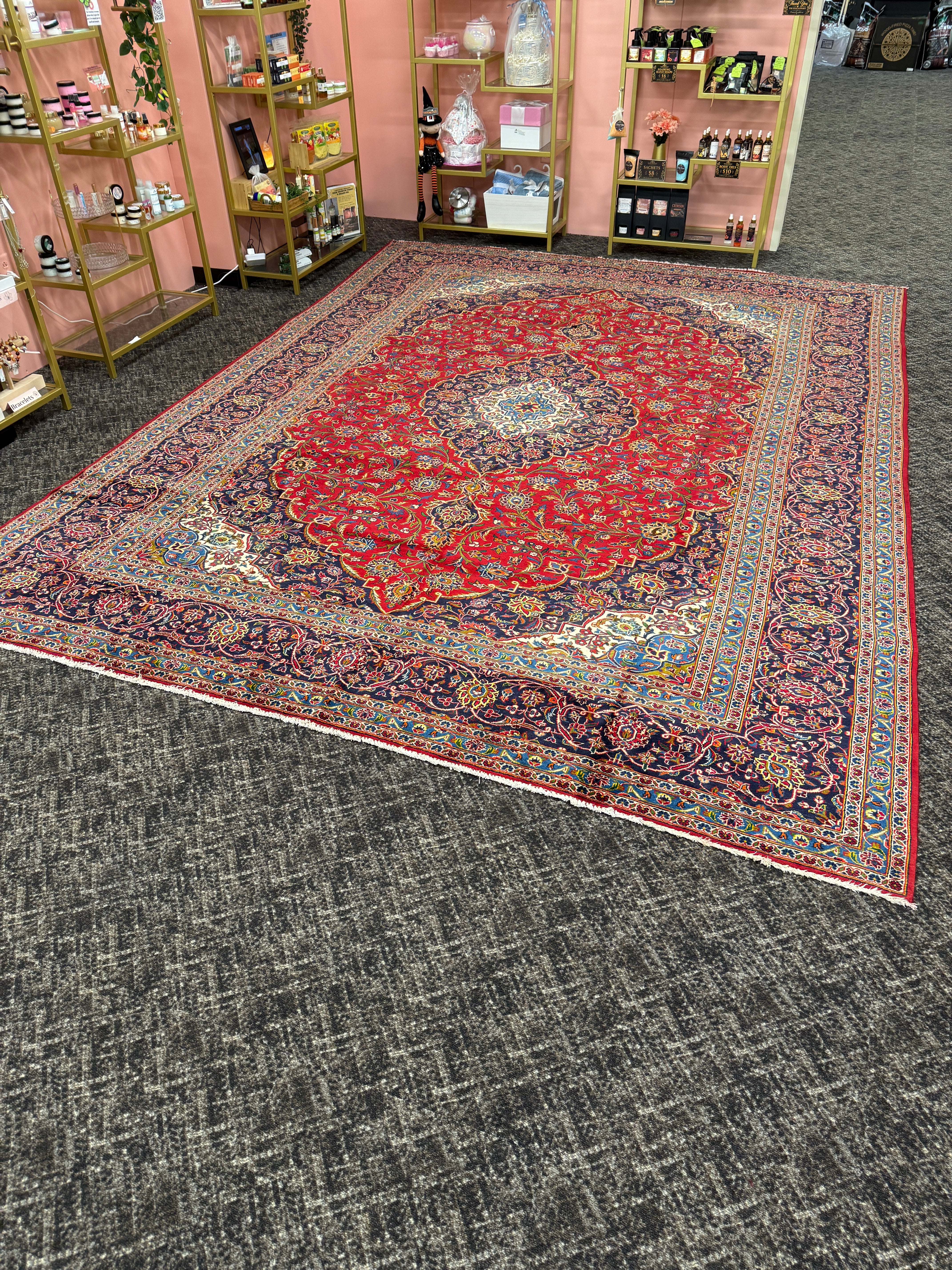 10' x 13' Ft. Authentic Vintage Persian Kashan Hand Knotted Wool Area Rug - BR3134