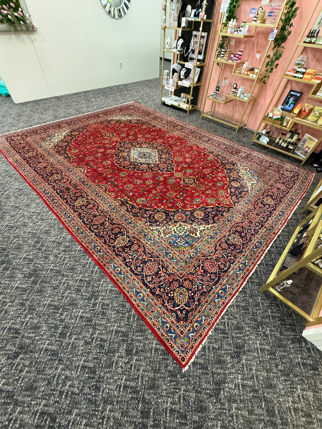 10' x 13' Ft. Authentic Vintage Persian Kashan Hand Knotted Wool Area Rug - BR3134