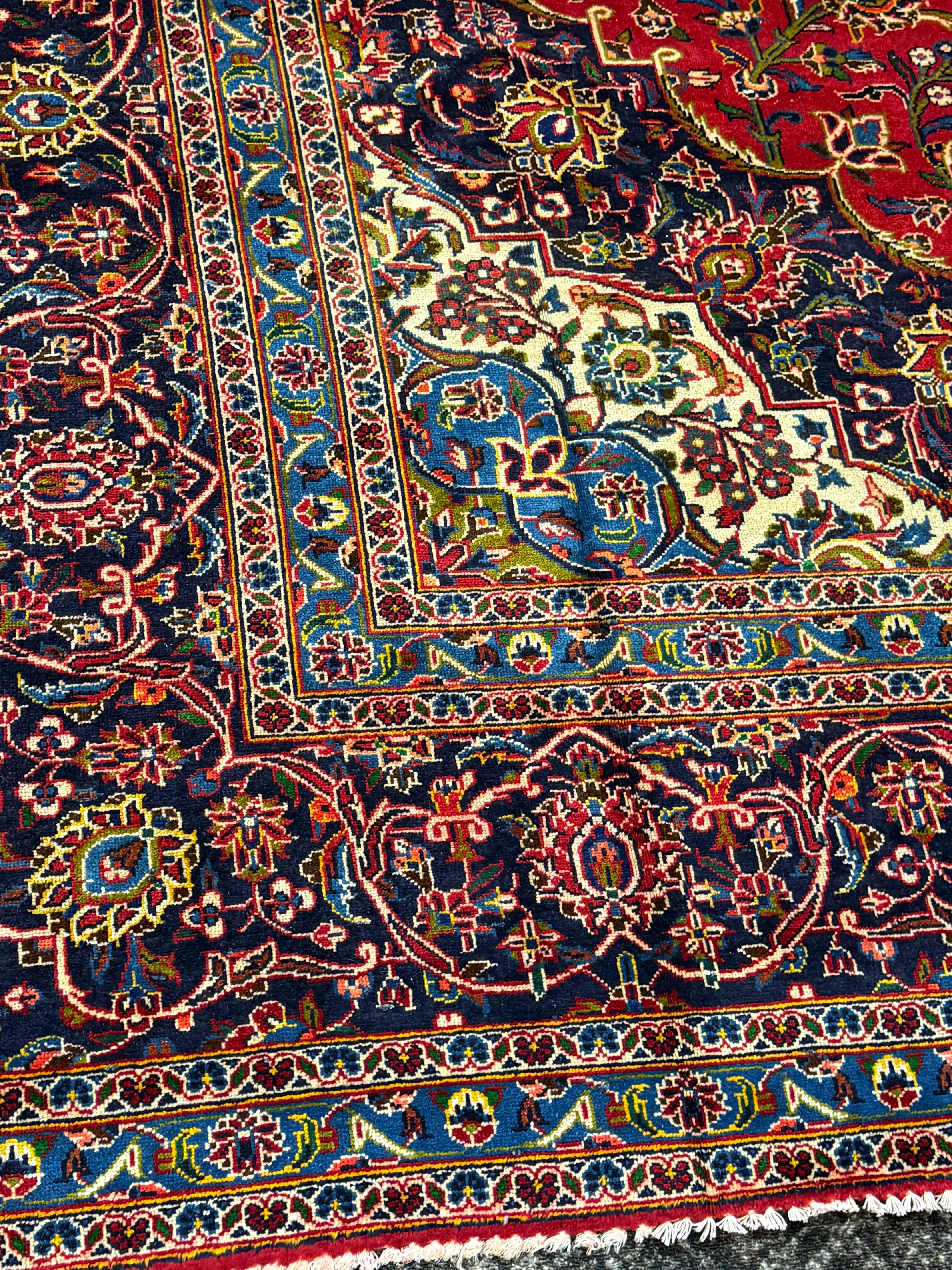 10' x 13' Ft. Authentic Vintage Persian Kashan Hand Knotted Wool Area Rug - BR3134