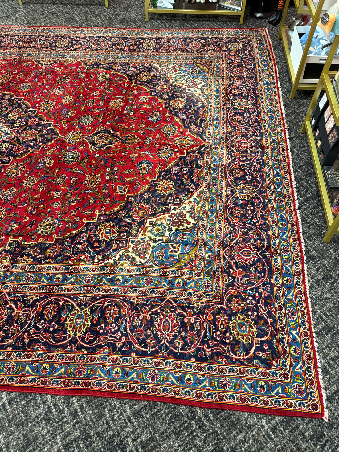 10' x 13' Ft. Authentic Vintage Persian Kashan Hand Knotted Wool Area Rug - BR3134