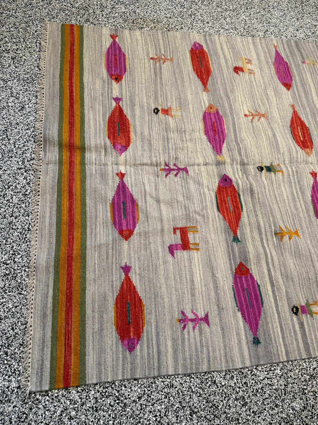 6' x 9' Ft. Fun Colorful Fish Design Turkish Oushak Hand Knotted Wool Area Rug - BR3129