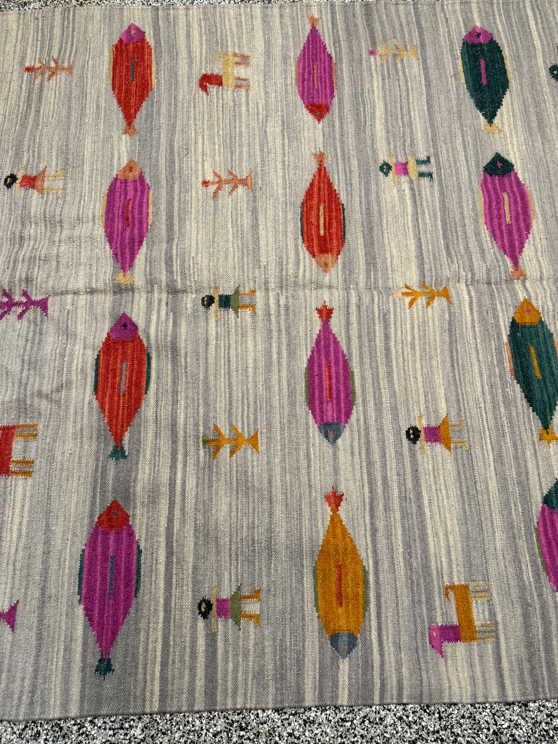 6' x 9' Ft. Fun Colorful Fish Design Turkish Oushak Hand Knotted Wool Area Rug - BR3129