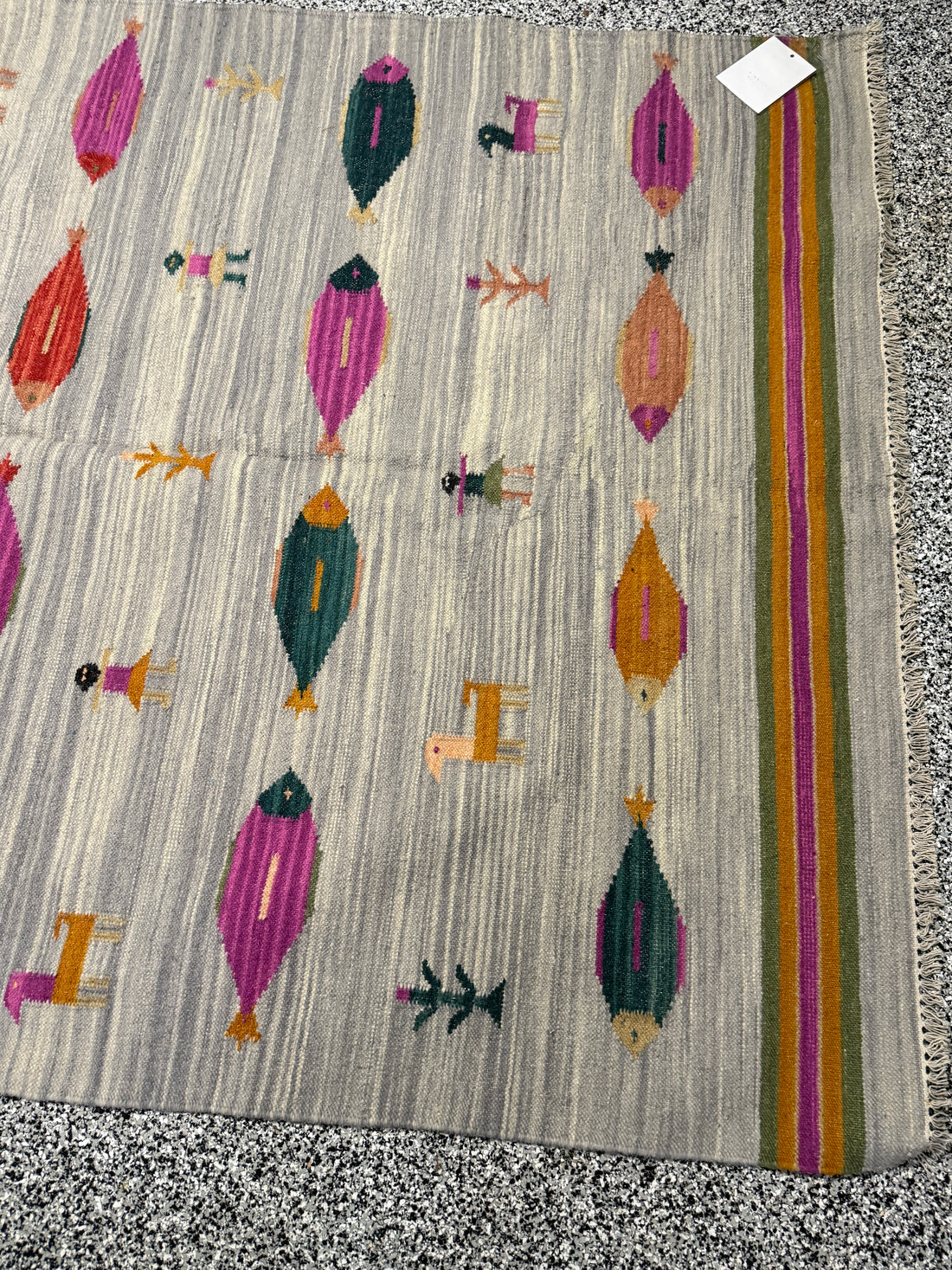 6' x 9' Ft. Fun Colorful Fish Design Turkish Oushak Hand Knotted Wool Area Rug - BR3129