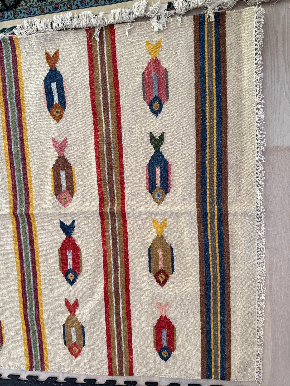 5' x 8' Ft. Fun Colorful Fish Design Turkish Oushak Hand Knotted Wool Area Rug - BR3143