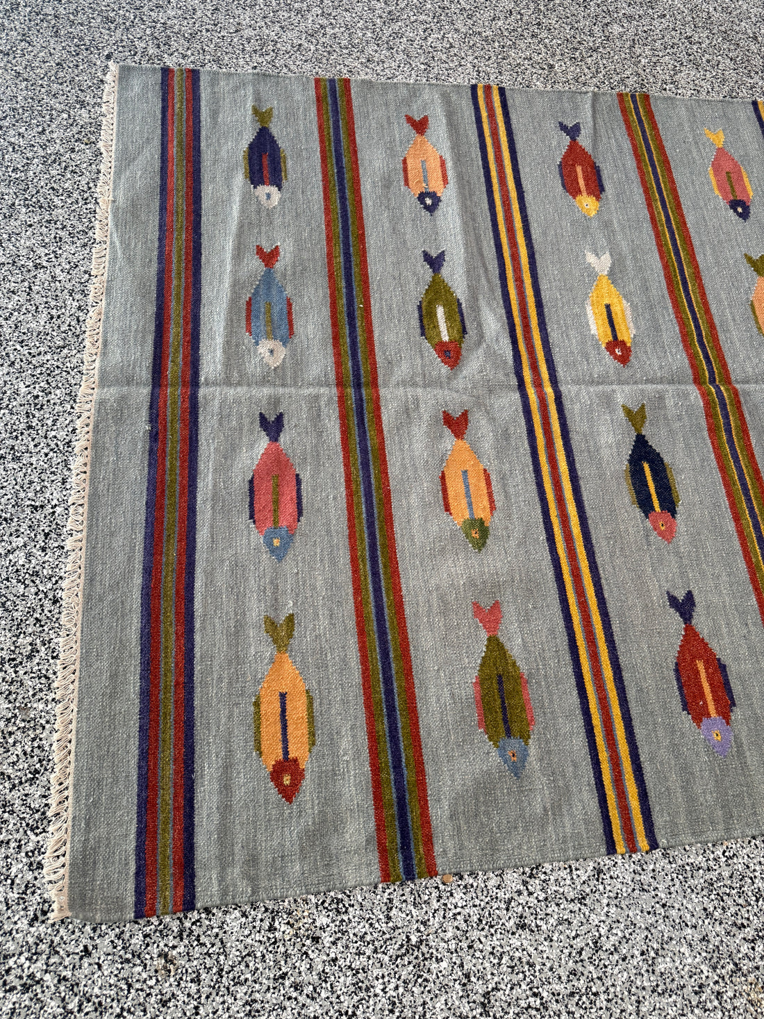 6' x 9' Ft. Fun Colorful Fish Design Turkish Oushak Hand Knotted Wool Area Rug - BR3146