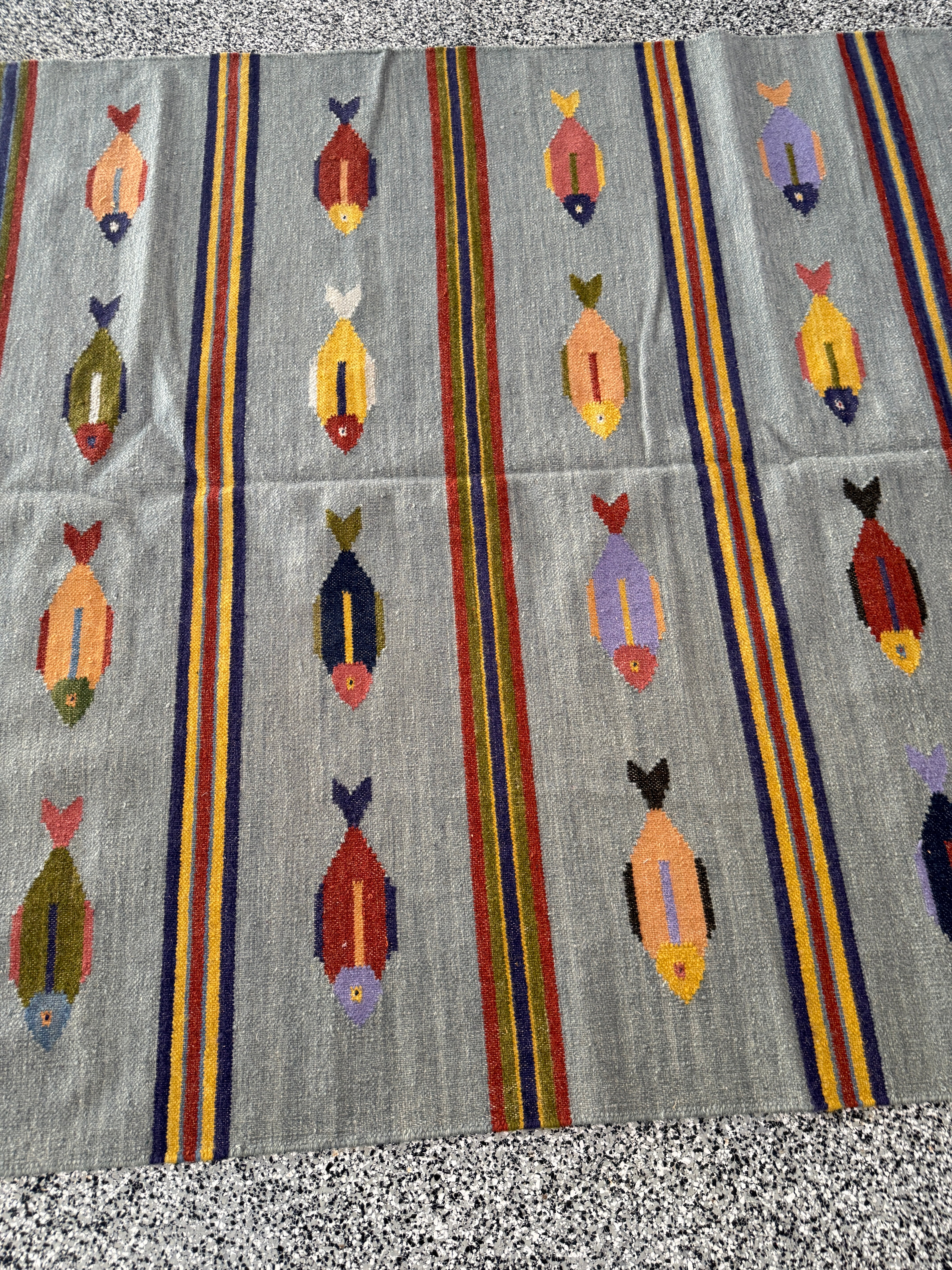 6' x 9' Ft. Fun Colorful Fish Design Turkish Oushak Hand Knotted Wool Area Rug - BR3146