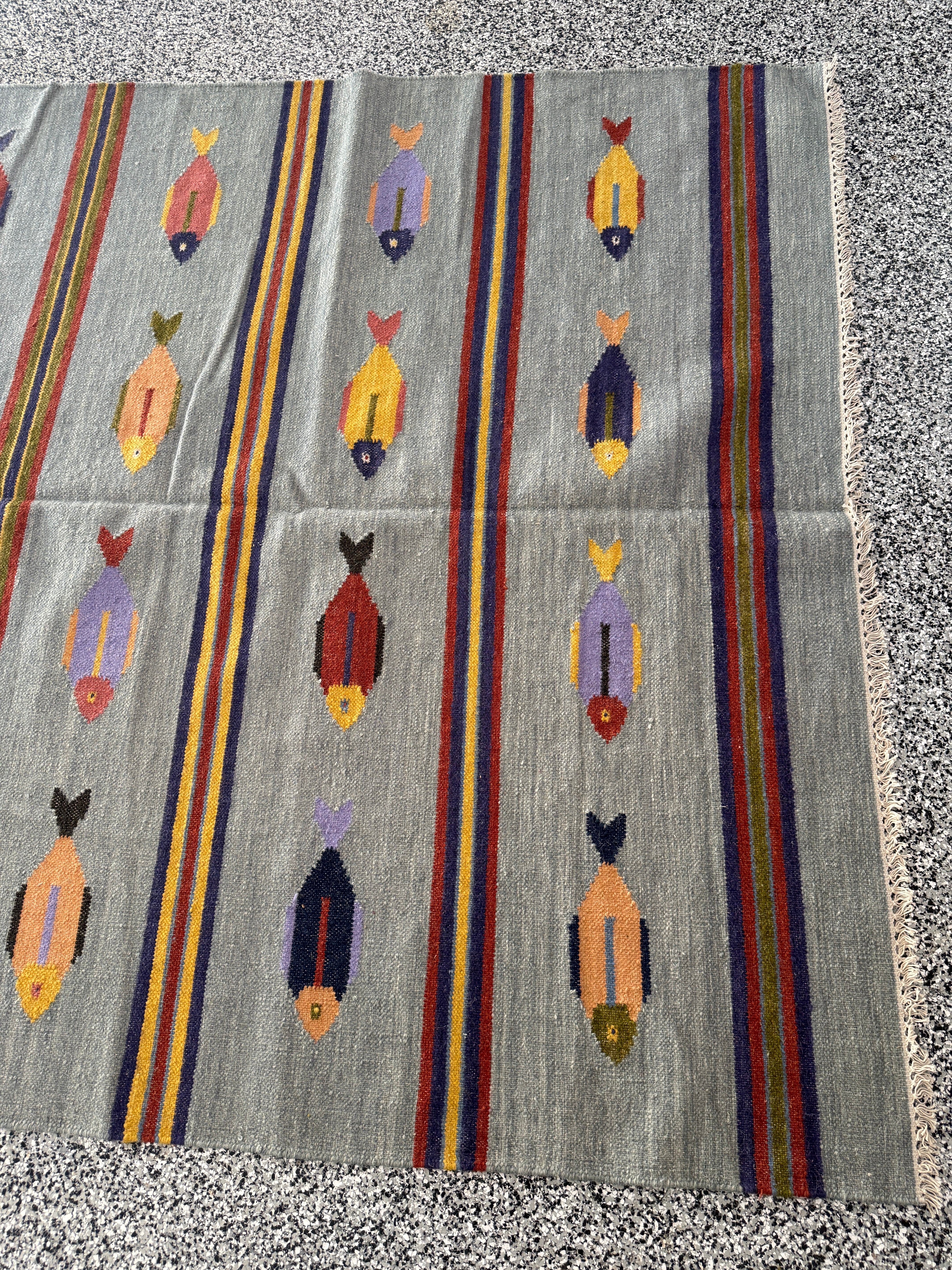 6' x 9' Ft. Fun Colorful Fish Design Turkish Oushak Hand Knotted Wool Area Rug - BR3146