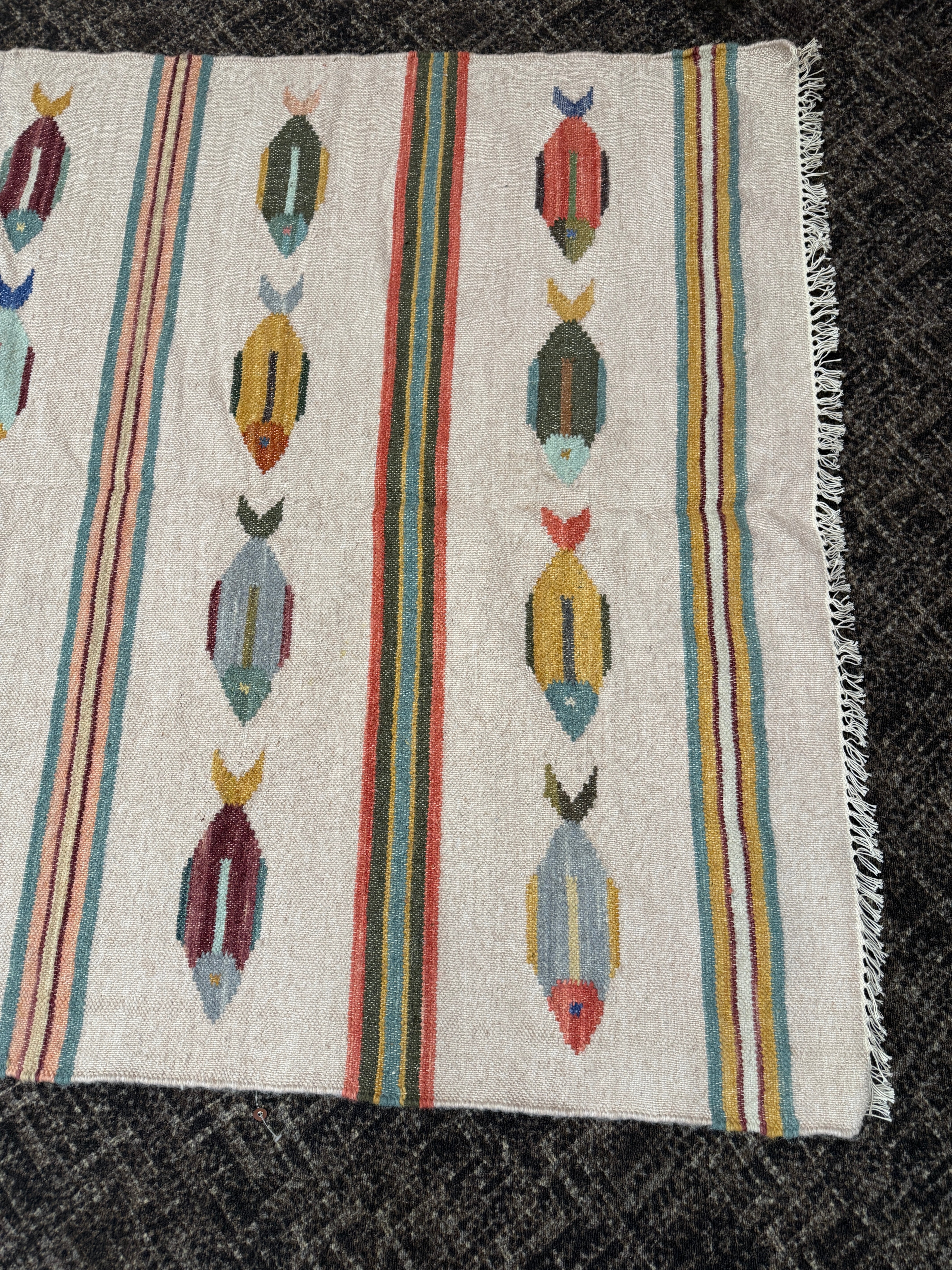 5' x 8' Ft. Fun Colorful Fish Design Turkish Oushak Hand Knotted Wool Area Rug - BR3131