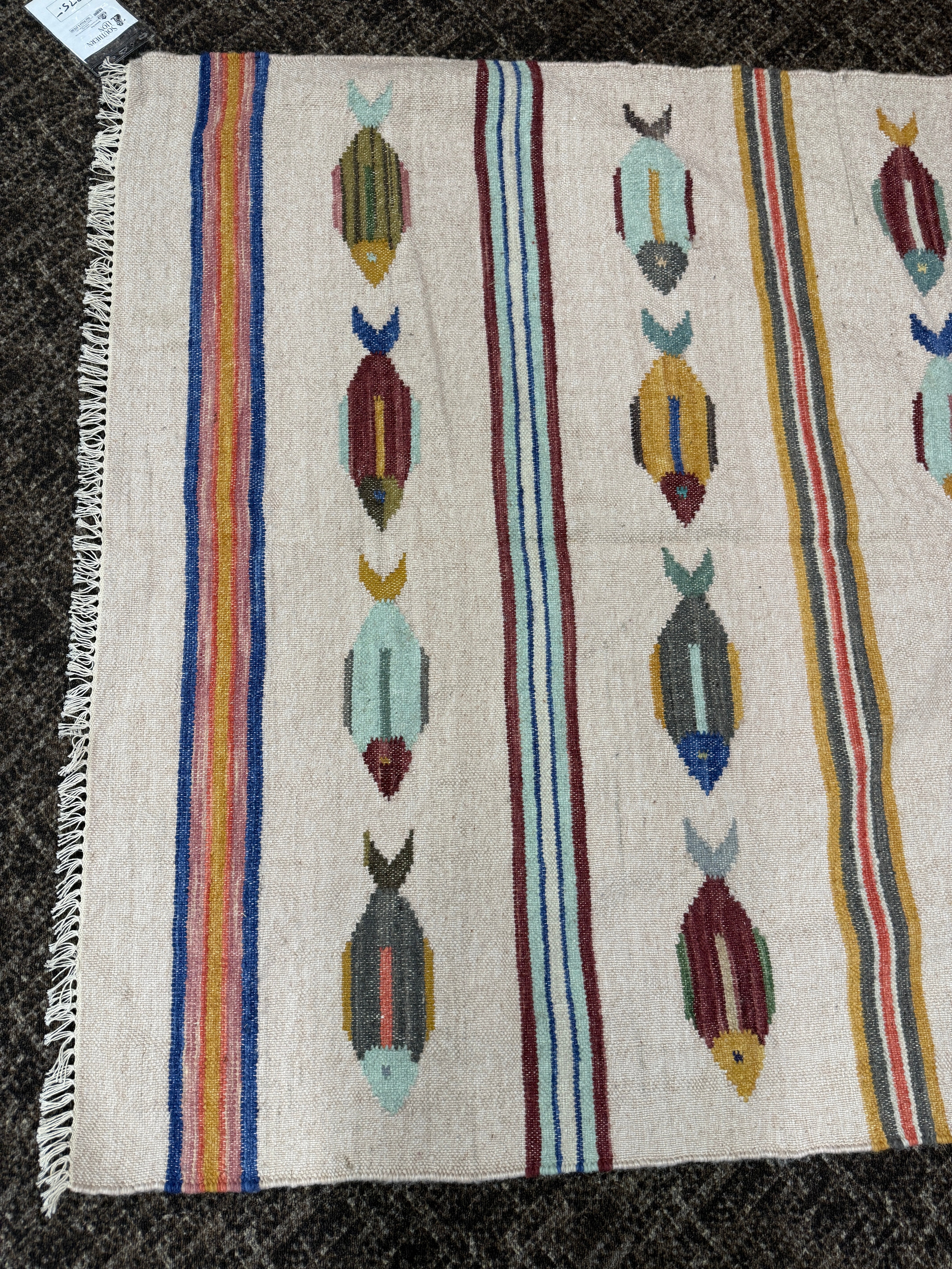 5' x 8' Ft. Fun Colorful Fish Design Turkish Oushak Hand Knotted Wool Area Rug - BR3131