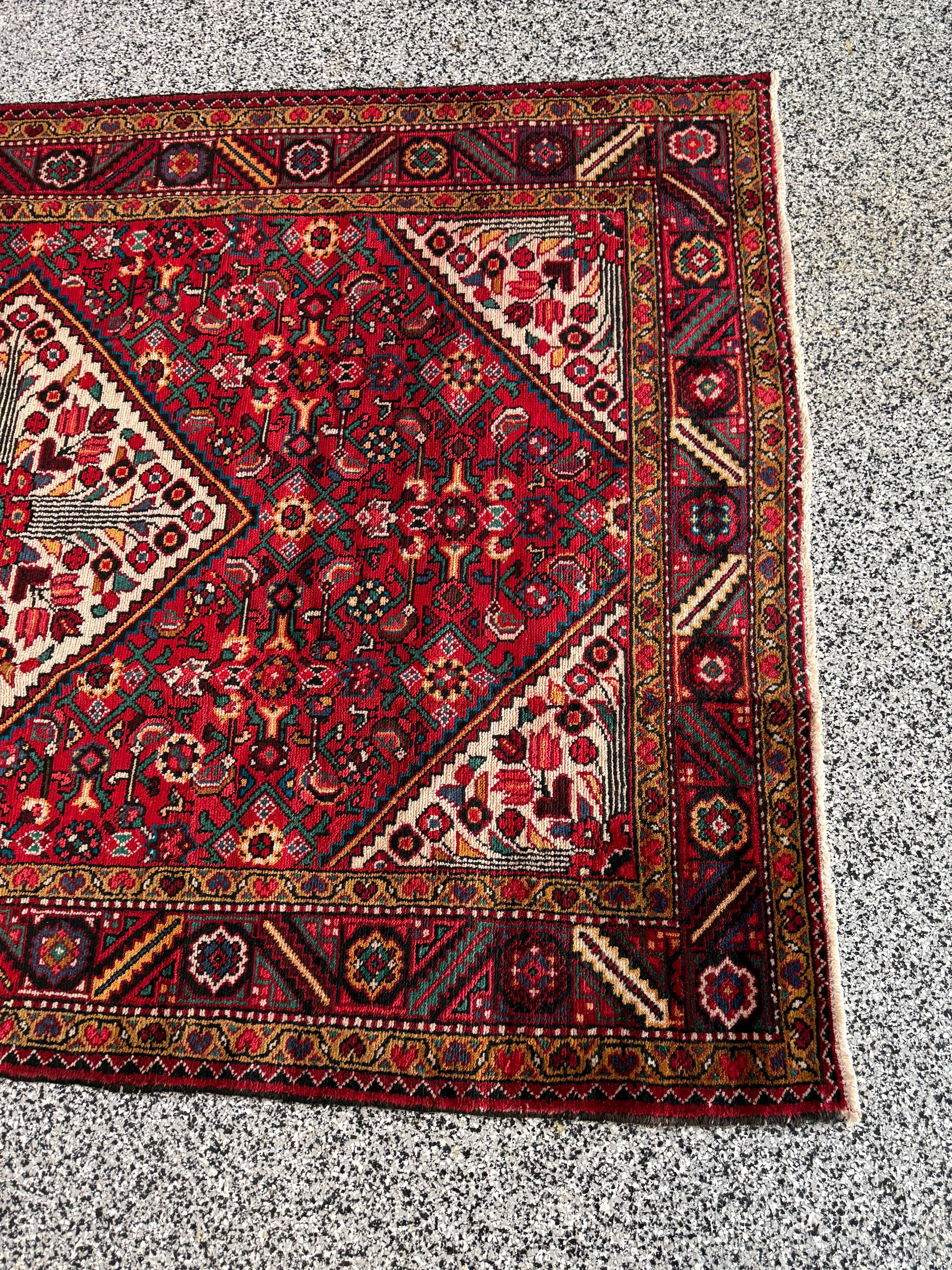 5' x 8' Ft Authentic Vintage Persian Abadeh Heibatlu Design Hand Knotted Wool Area Rug -BR3136