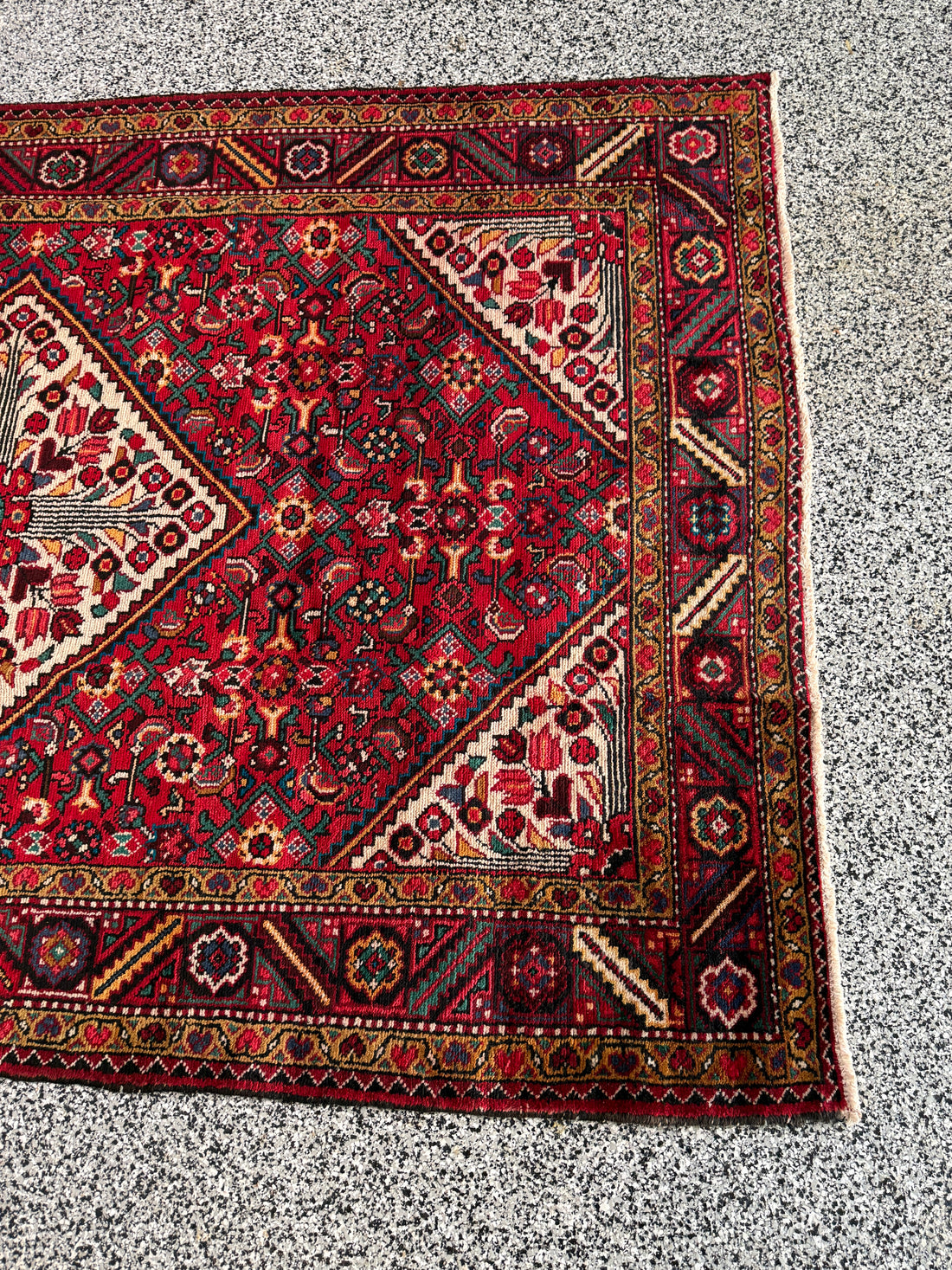 5' x 8' Ft Authentic Vintage Persian Abadeh Heibatlu Design Hand Knotted Wool Area Rug -BR3136