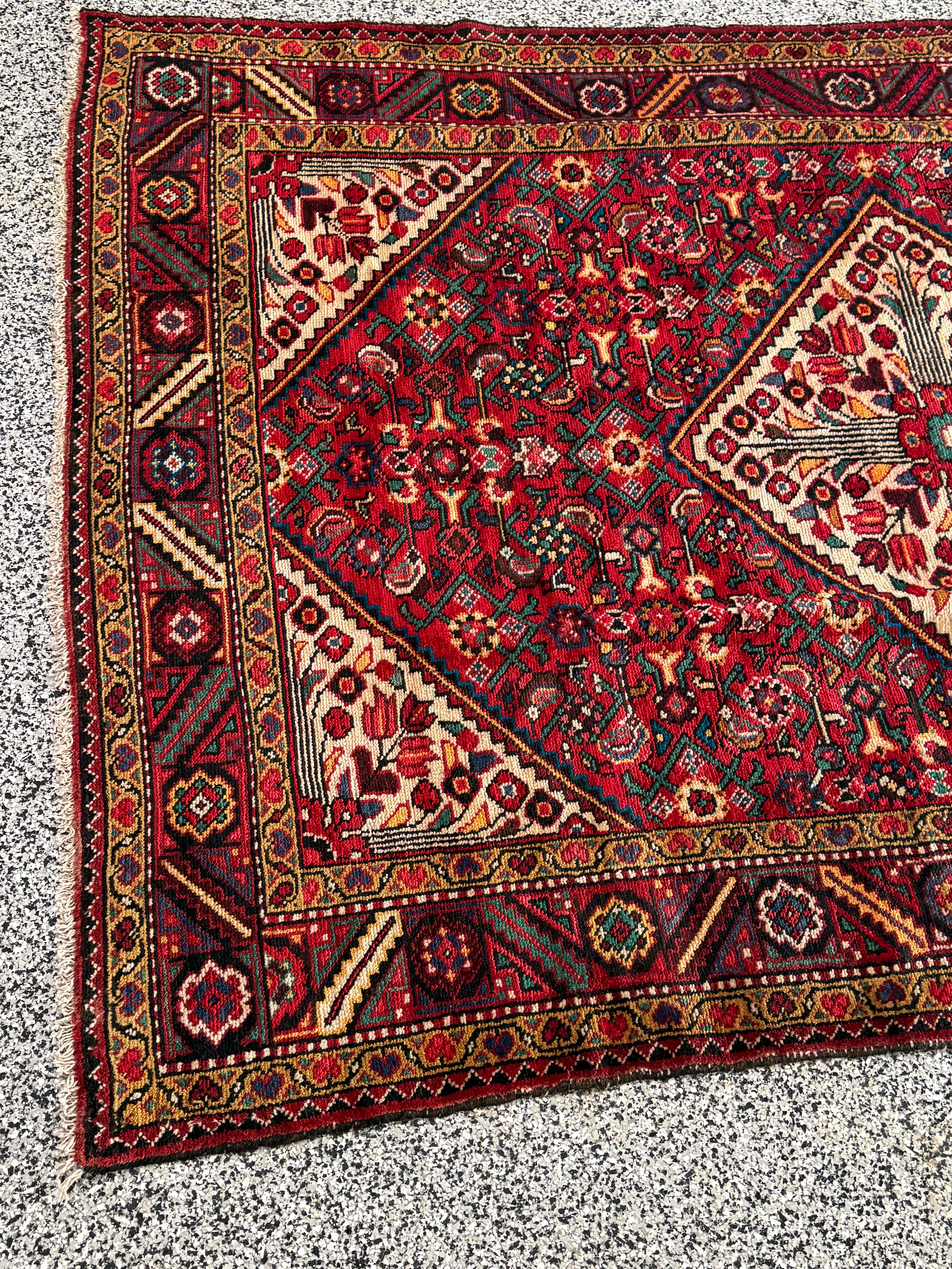 5' x 8' Ft Authentic Vintage Persian Abadeh Heibatlu Design Hand Knotted Wool Area Rug -BR3136