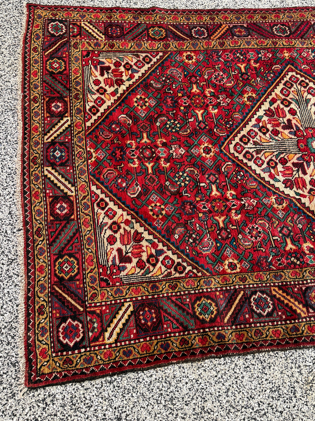 5' x 8' Ft Authentic Vintage Persian Abadeh Heibatlu Design Hand Knotted Wool Area Rug -BR3136