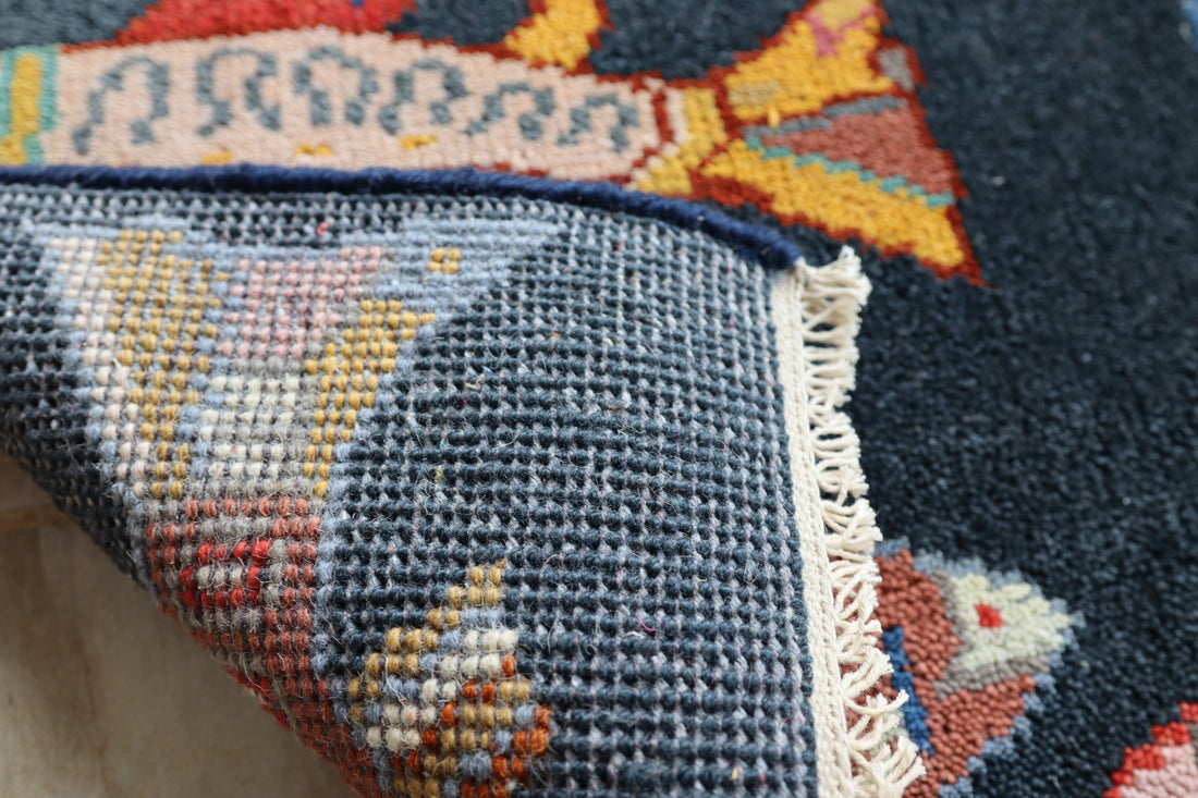2' x 3' Ft. Fun Fish/Sea Design Turkish Oushak Bohemian Hand Knotted Wool Area Rug - BR2673