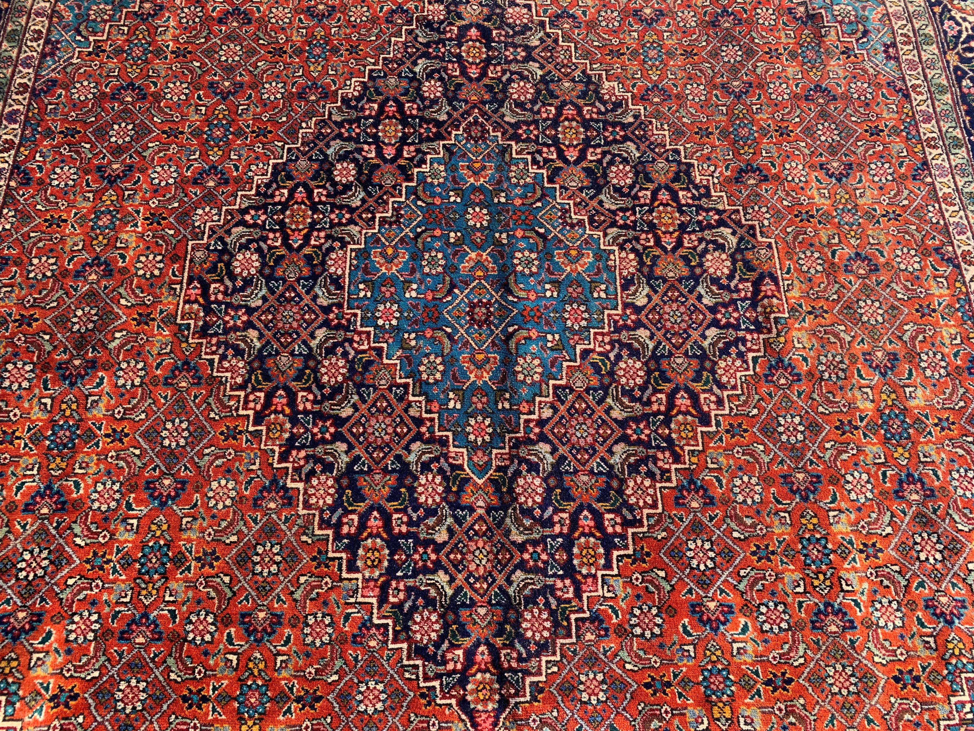 12' x 8' Ft. Authentic Persian Tabriz Herati Design Hand Knotted Fine Wool Large Area Rug BR2502