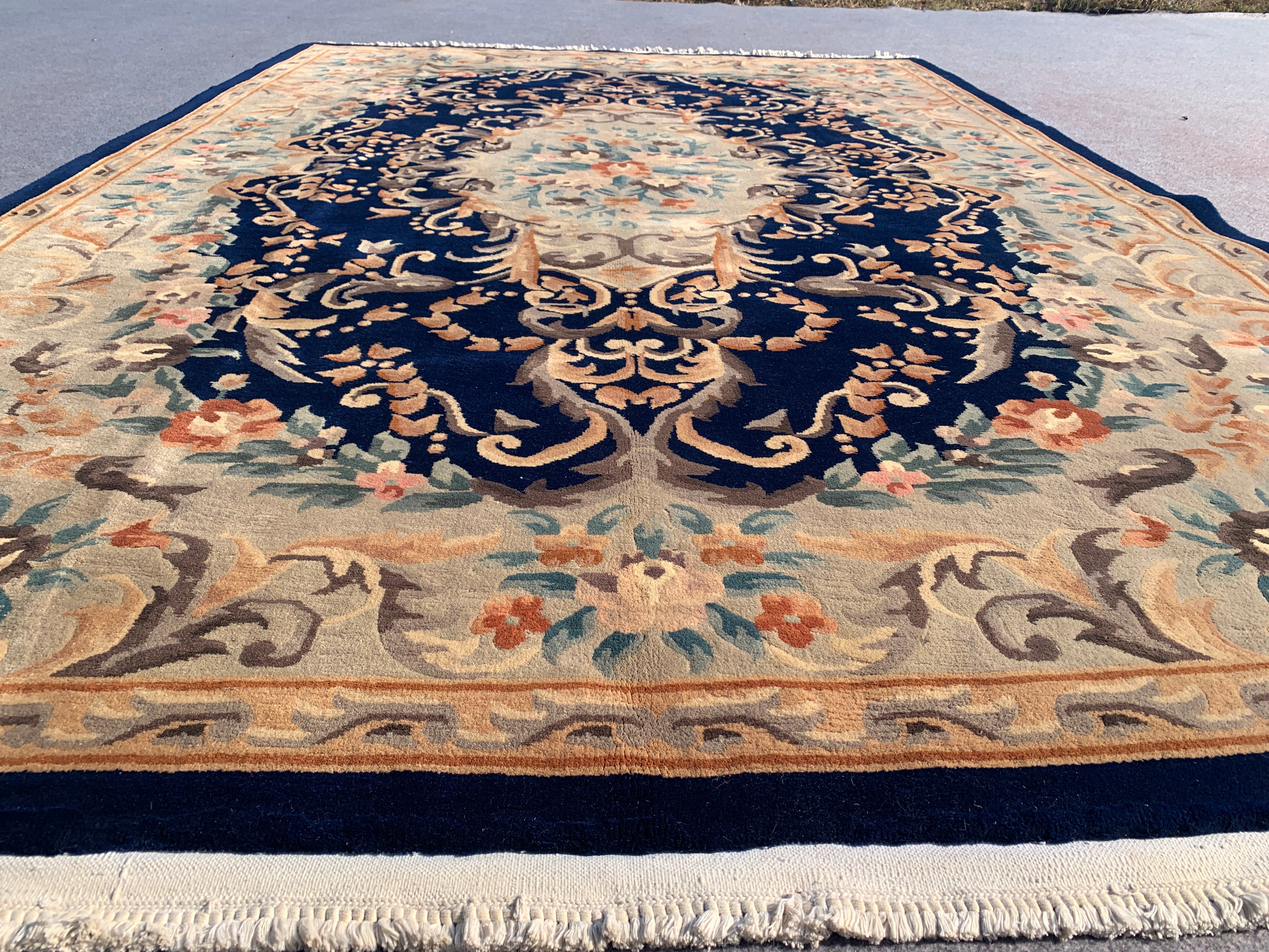 10' x 7' Ft. Authentic Nepal / Sino Hand Knotted Fine Wool Area Rug BR2303