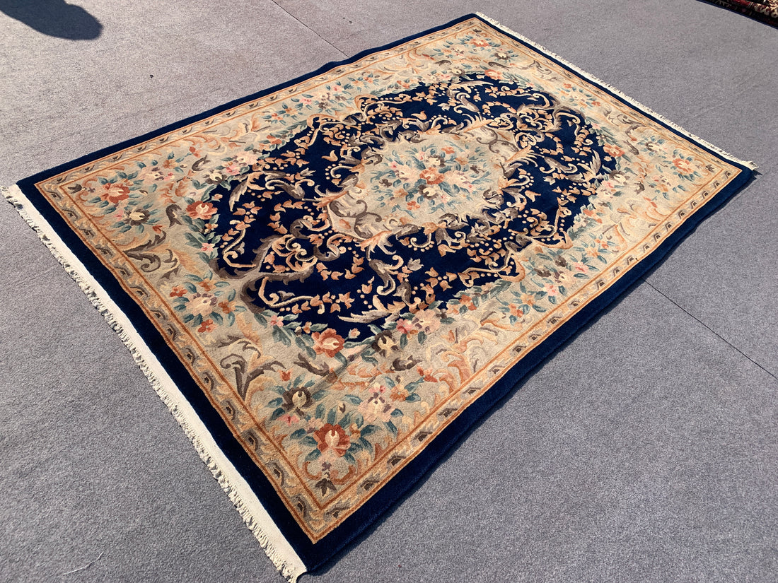 10' x 7' Ft. Authentic Nepal / Sino Hand Knotted Fine Wool Area Rug BR2303