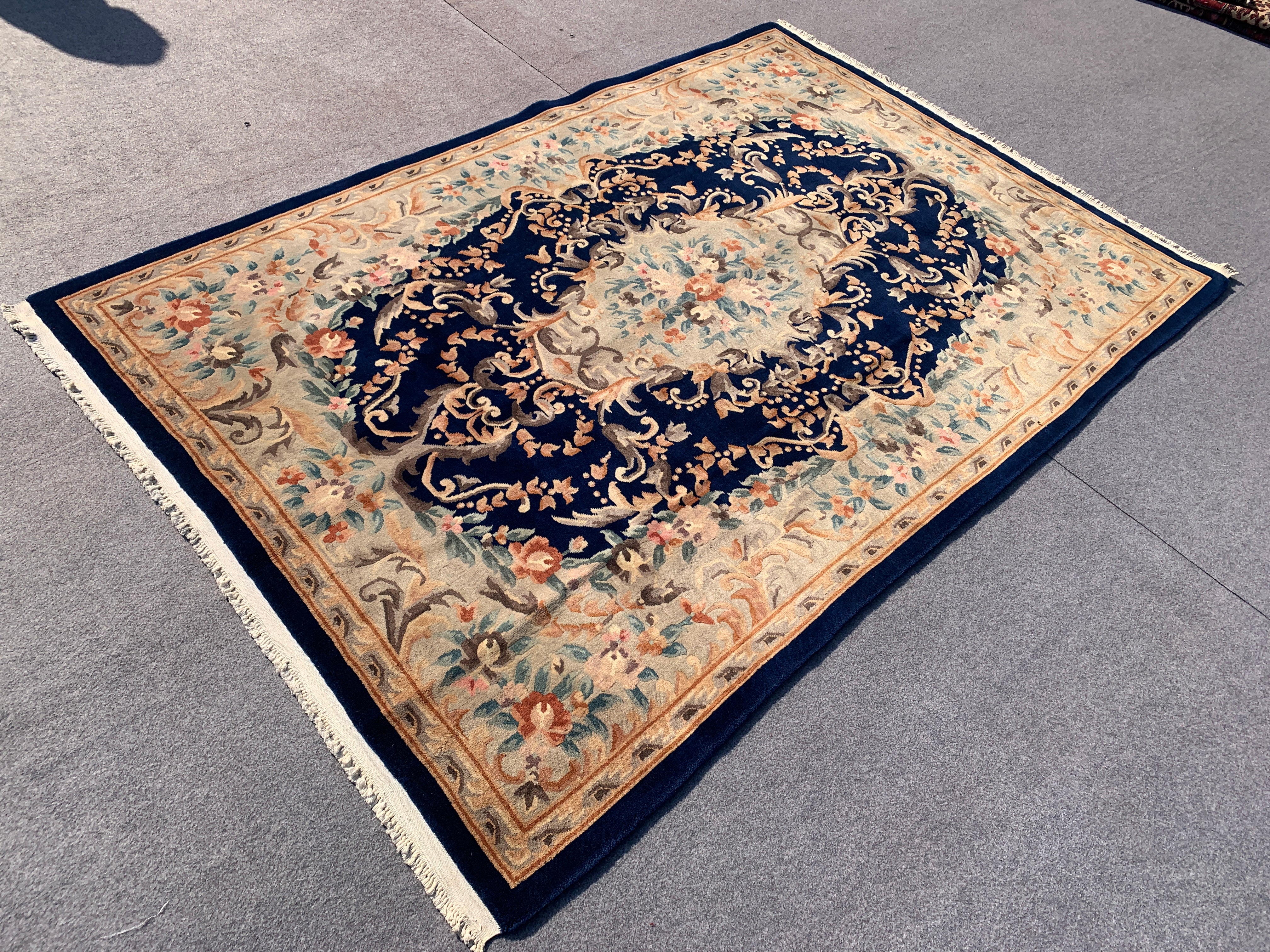 10’x 7’ Ft. Authentic Vintage Chinese / Sino Hand Knotted Fine Wool Rug - BR2503