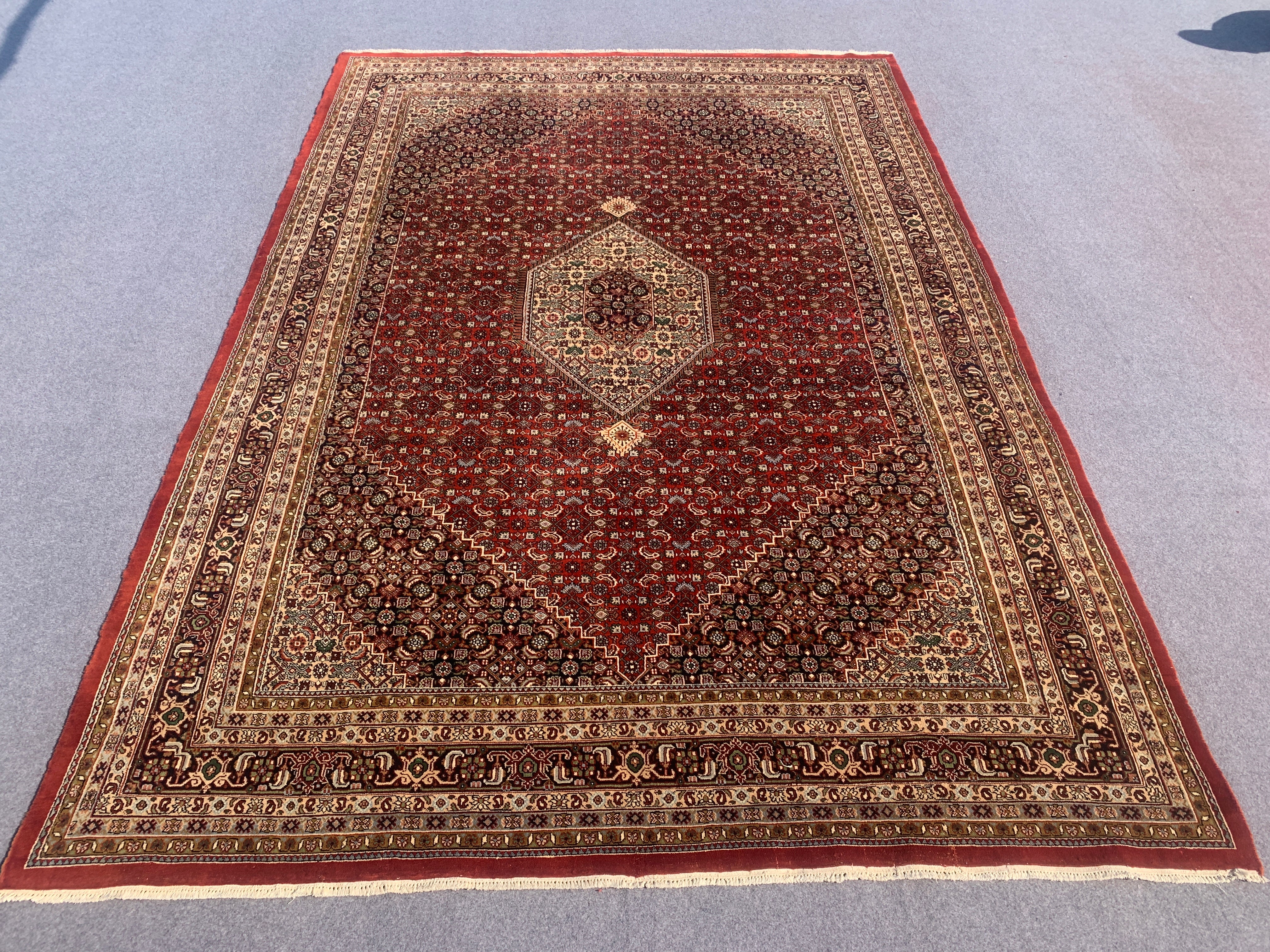12' x 8' Ft. Authentic Persian Bijar Mahi Design Hand Knotted Fine Wool Large Area Rug BR2504